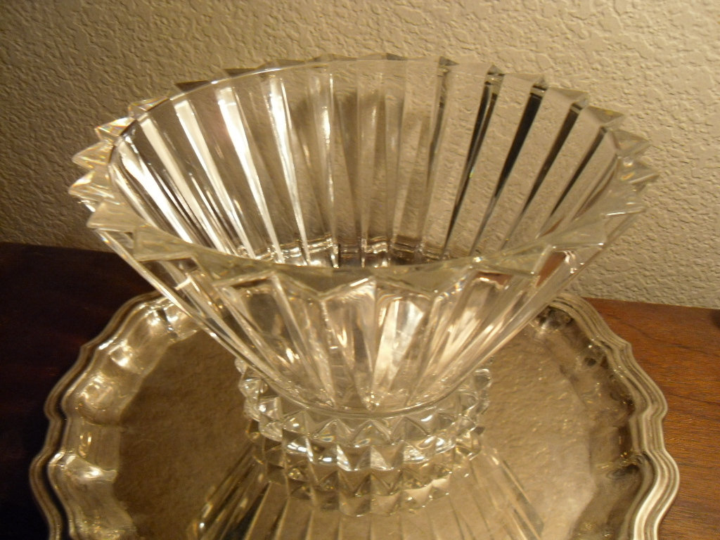 Crystal Rosenthal Blossom fluted bowl centerpiece - Germany