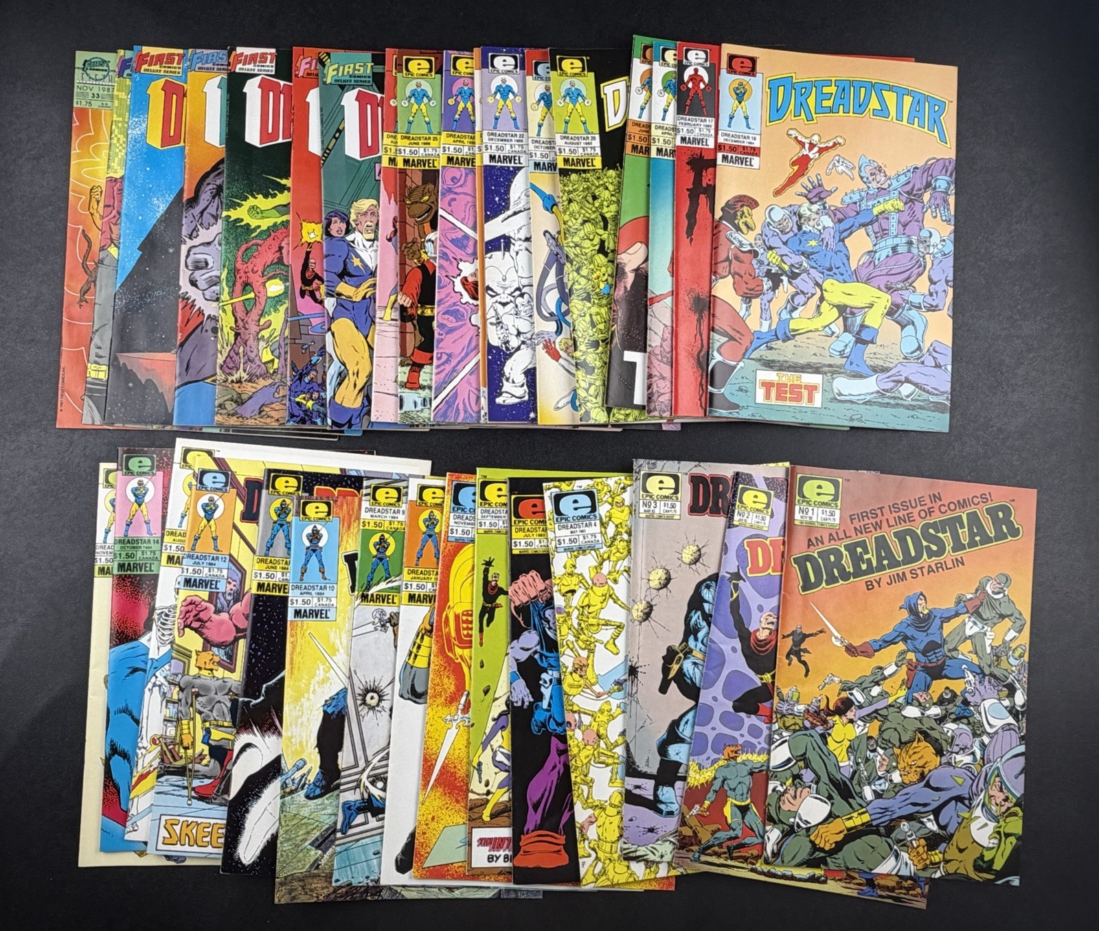 LOT OF 33 Dreadstar #1-33 (Epic Comics & First Comics)