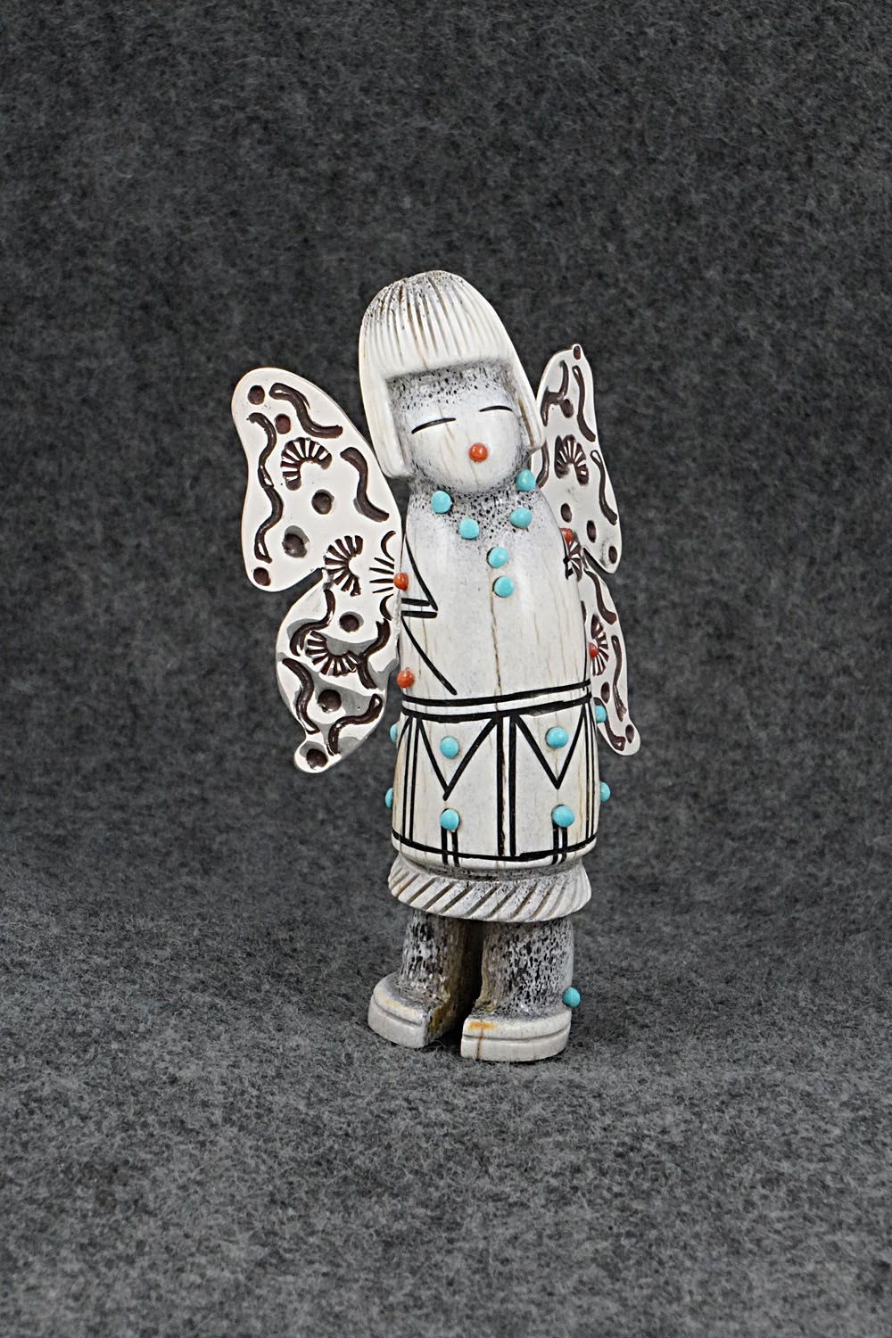 Butterfly Maiden Zuni Fetish Carving - Claudia Peina