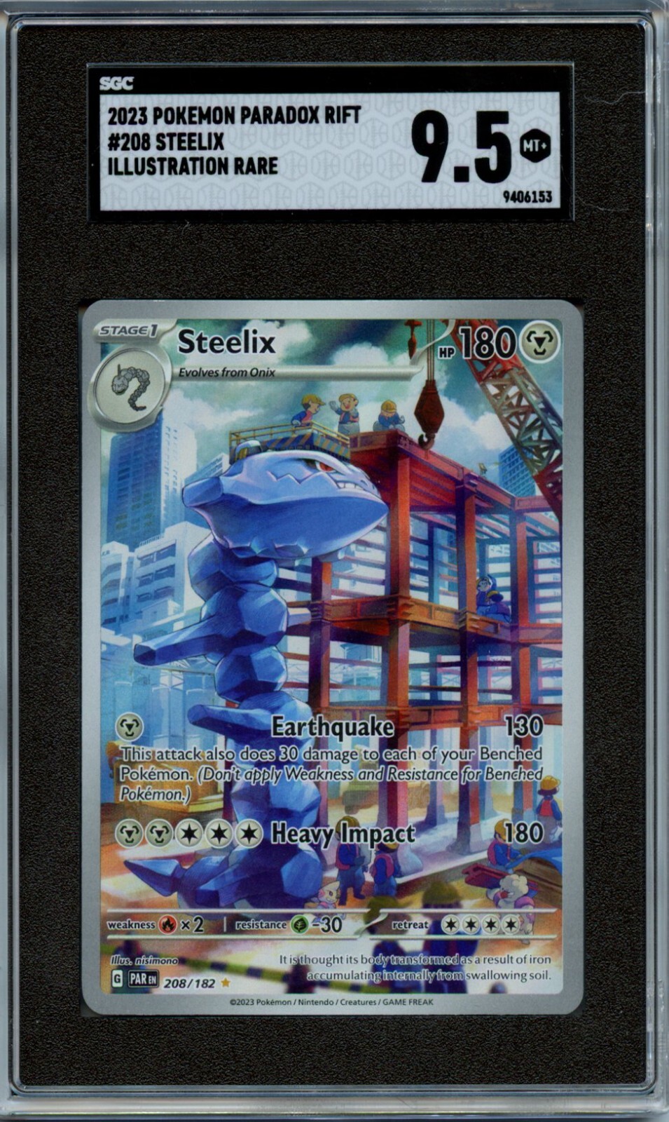 2023 Pokemon Steelix Illustration Rare SGC 9.5