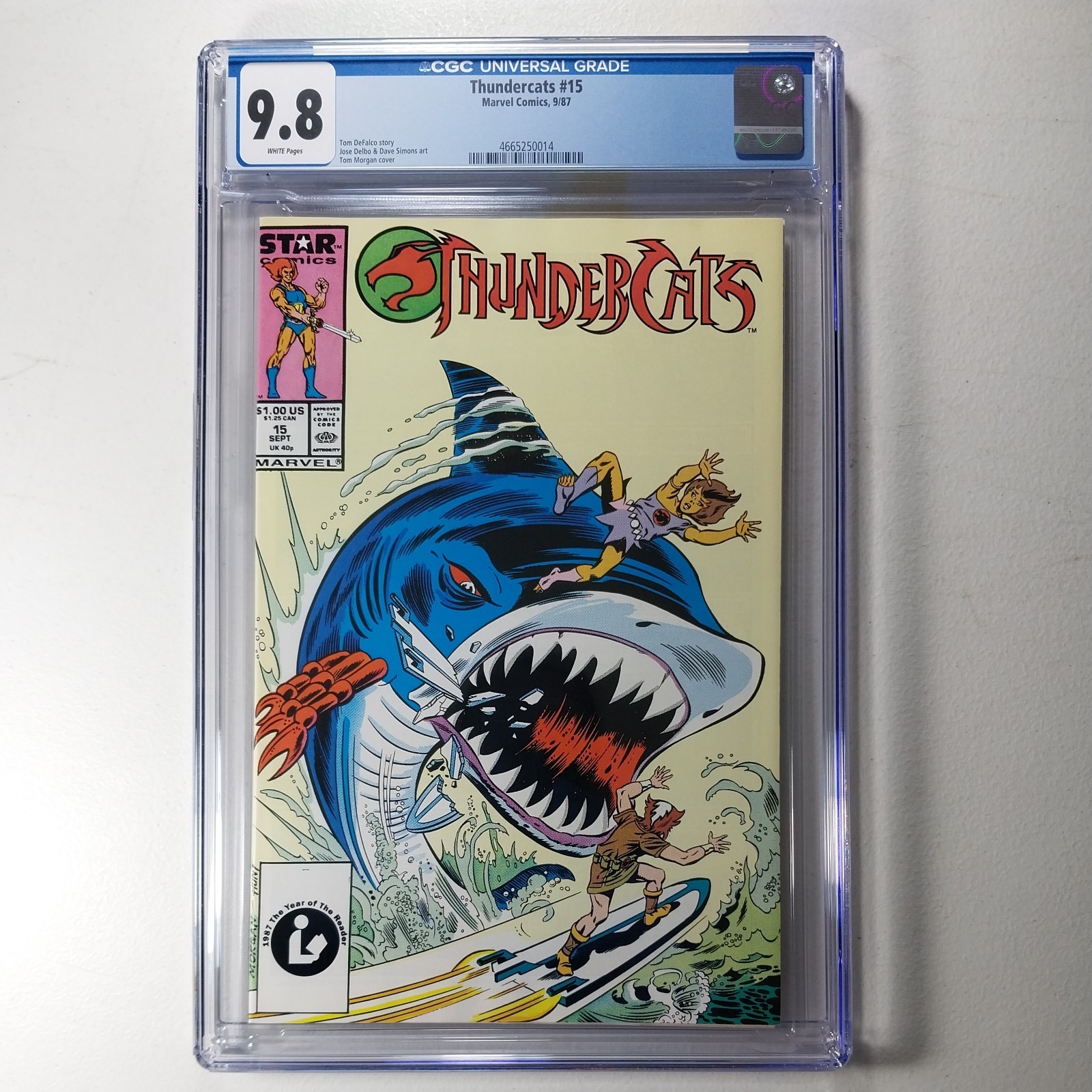 Thundercats #15 CGC 9.8 Top Pop, Low Census Marvel 1987 WP