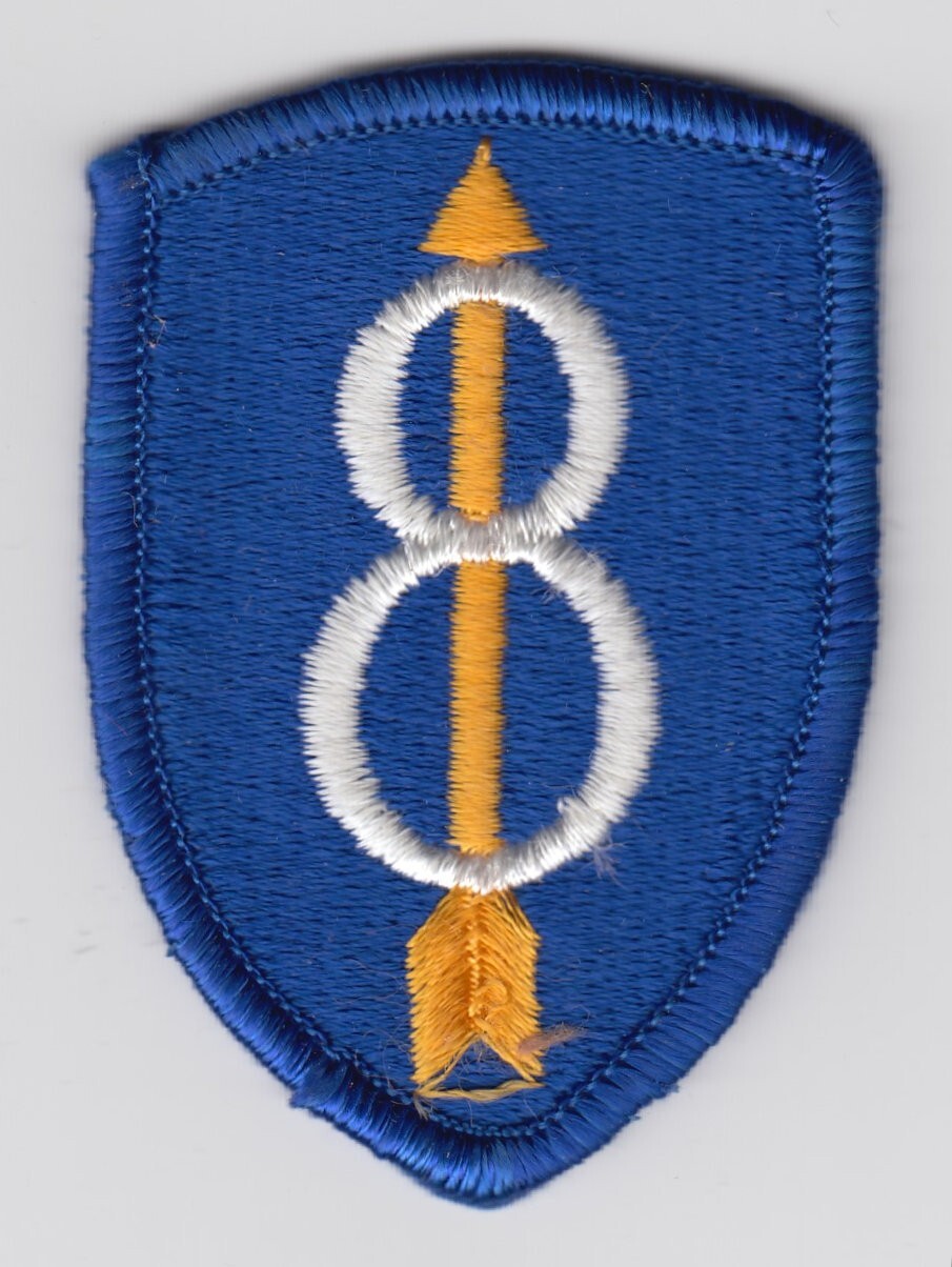 Vintage US Army 8th Infantry Division Patch Insignia Military Color Merrowed Vintage US Army 8th Infantry Division Patch Insignia Military Color Merrowed