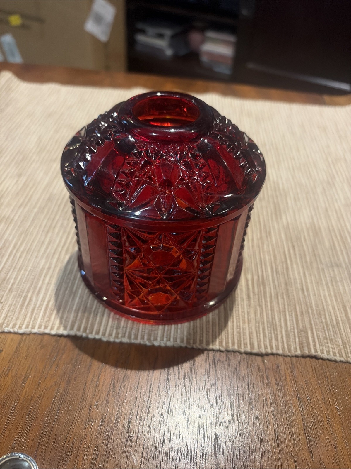 Vintage Red Stars & Bars Fairy Lamp **Top Only Read Vintage Red Stars & Bars Fairy Lamp **Top Only Read