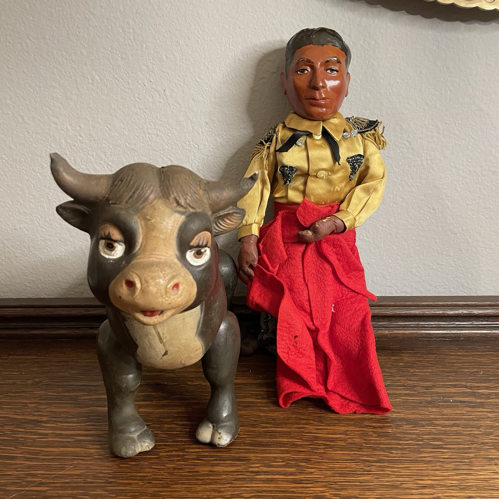 ULTRA RARE 1938 Disney Ferdinand the Bull & Matador Ideal Toy Composition AS-IS