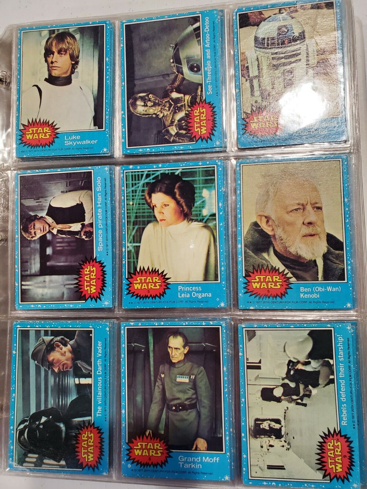 1977 STAR WARS Trading Cards Series 1 - 5 Near Complete Card Set 311 Cards VG 