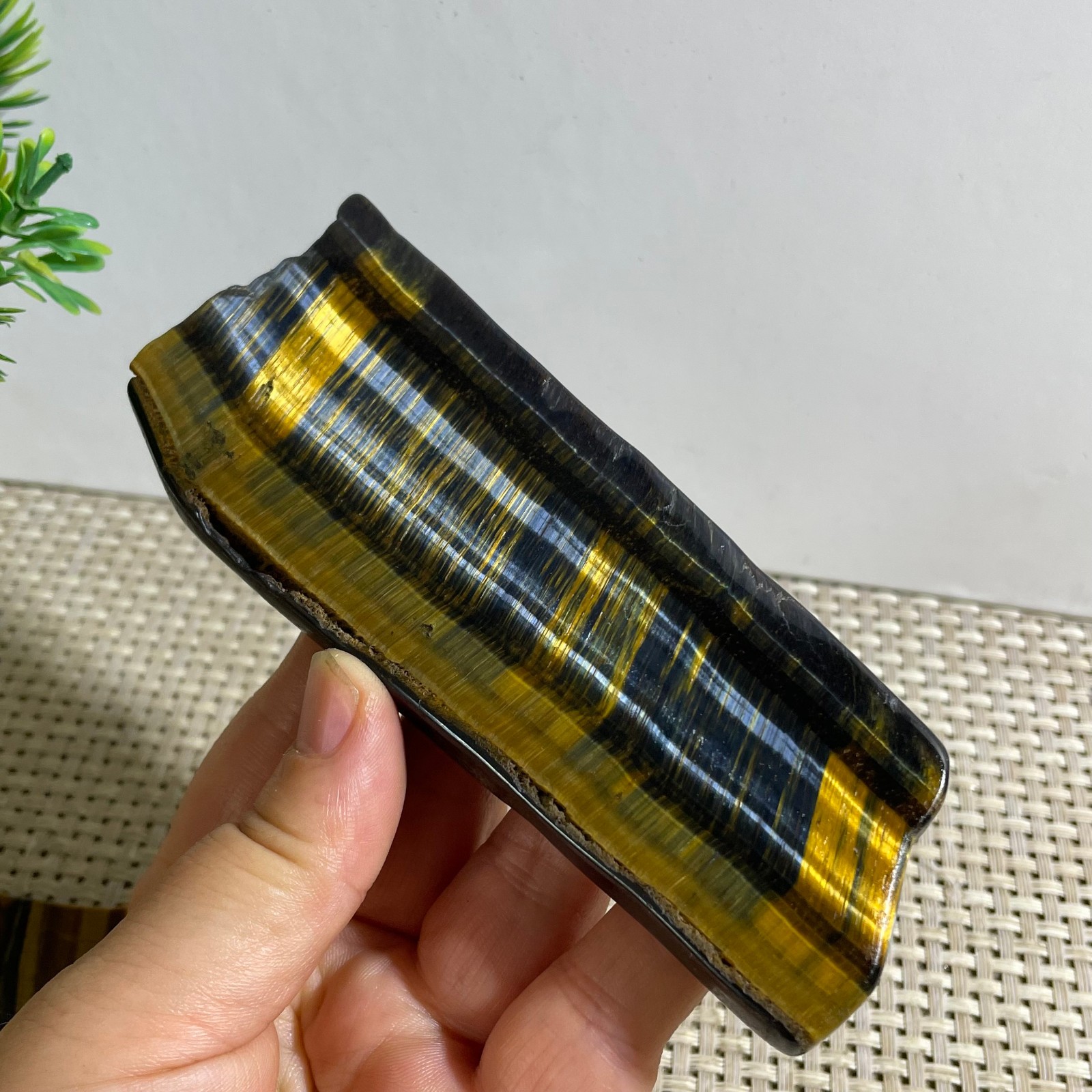 110g Natural tiger\'s-eye Rough Raw Stone Rock Specimen Reiki healing