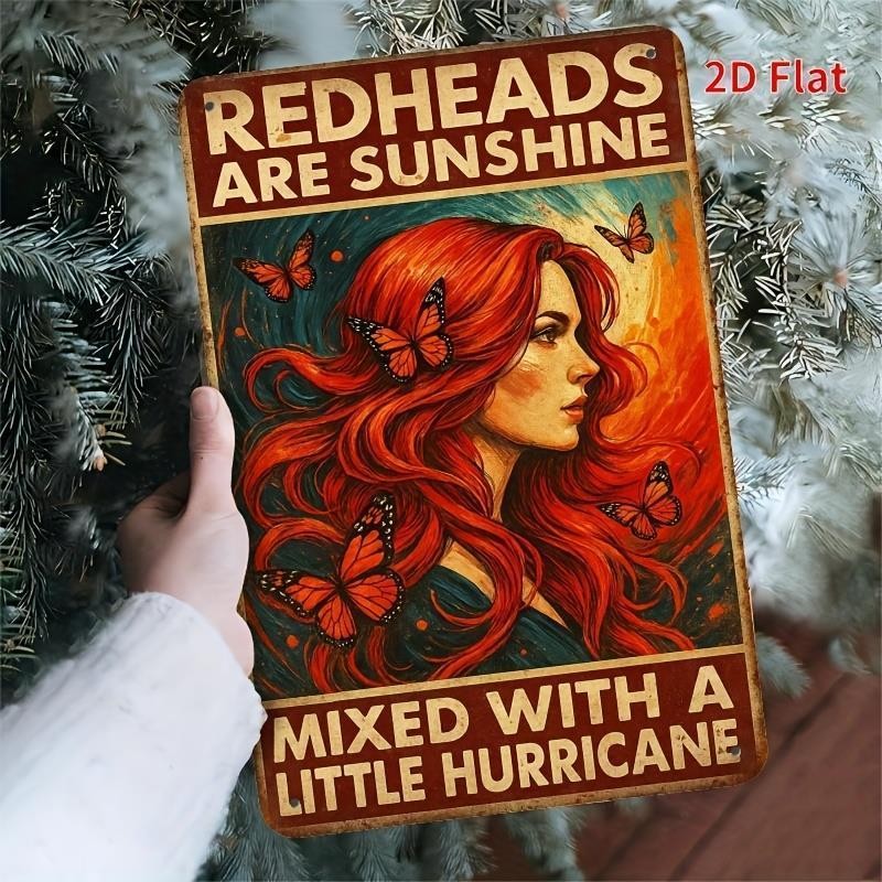 Redheads Are Sunshine Miced With A Little Tin Metal Signs Home Décor 8x12