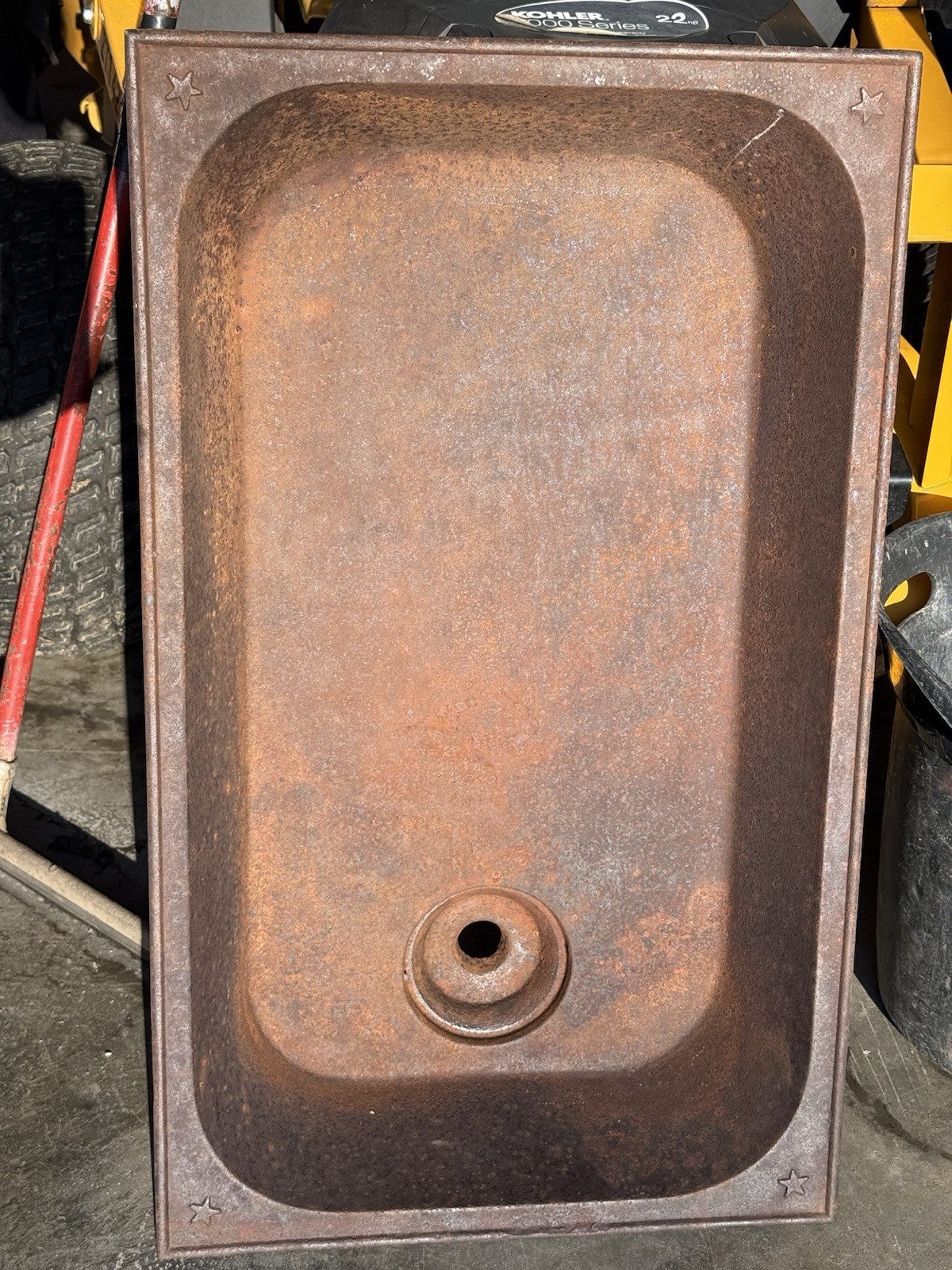 Antique Cast Iron Utility Sink 30x18 Bangor Maine 4 Star Farmhouse Vintage