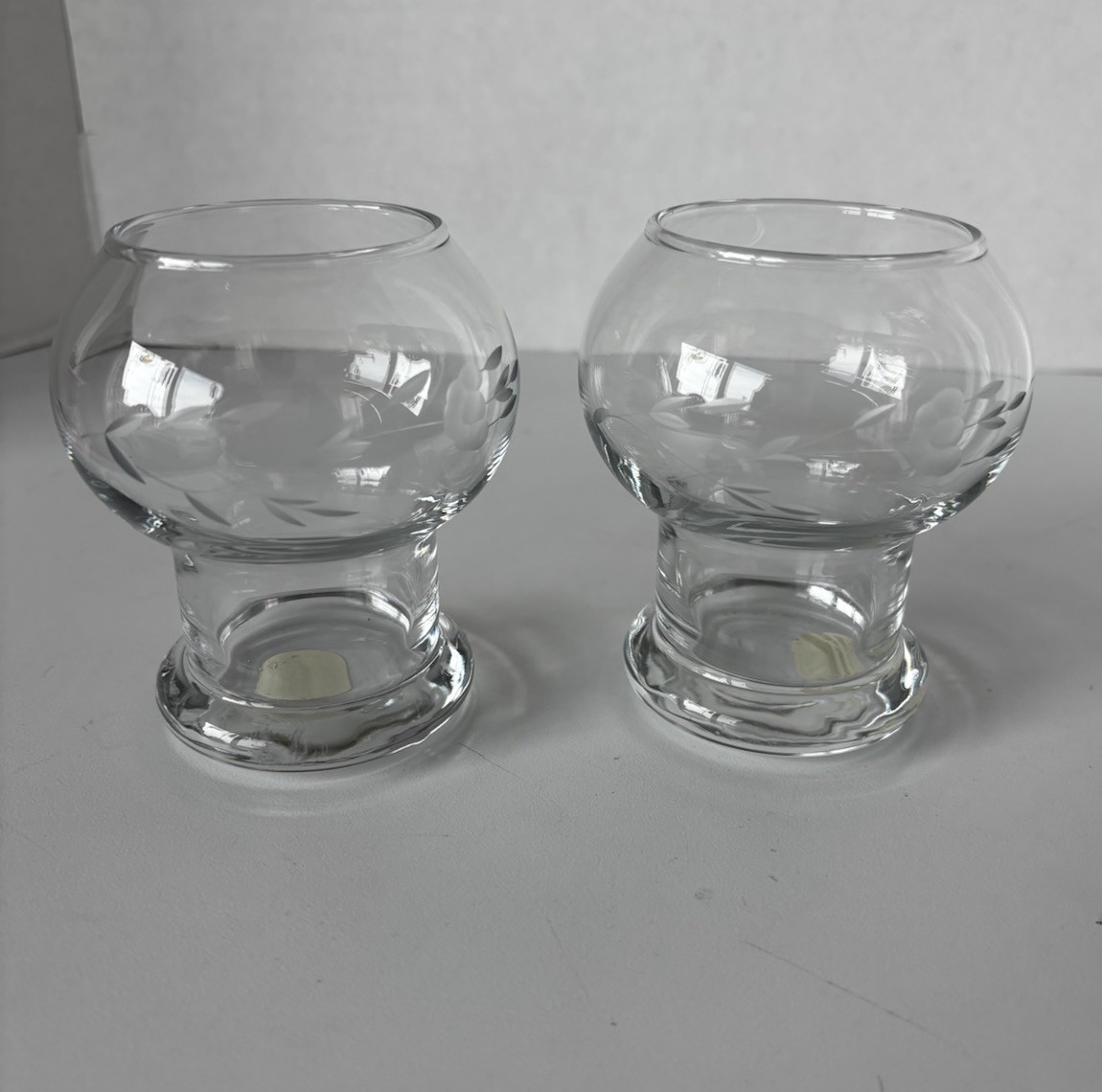 Vintage Heritage Etched Votive / Tea-light Candleholder by Princess House