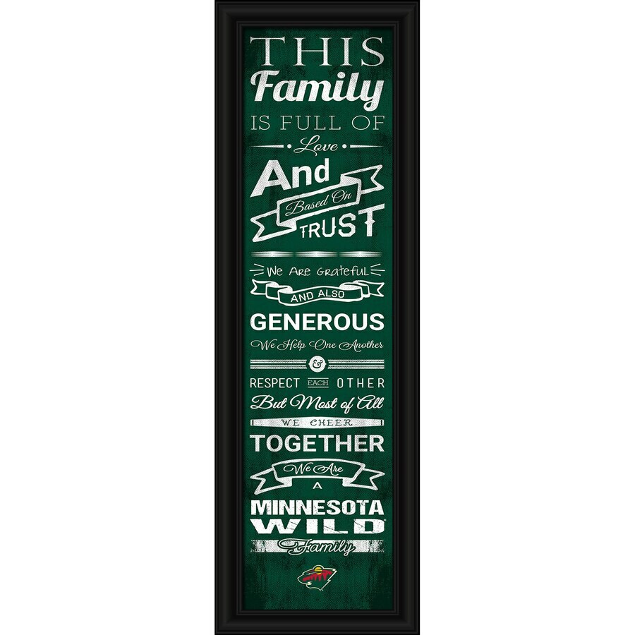 Minnesota Wild Officially Licensed Family Cheer Print Framed 8x24 Minnesota Wild Officially Licensed Family Cheer Print Framed 8x24