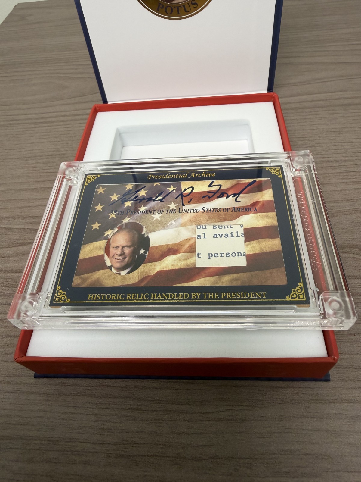 2025 A Word From POTUS Gerald Ford Relic Handled By The President /49 RARE Blue