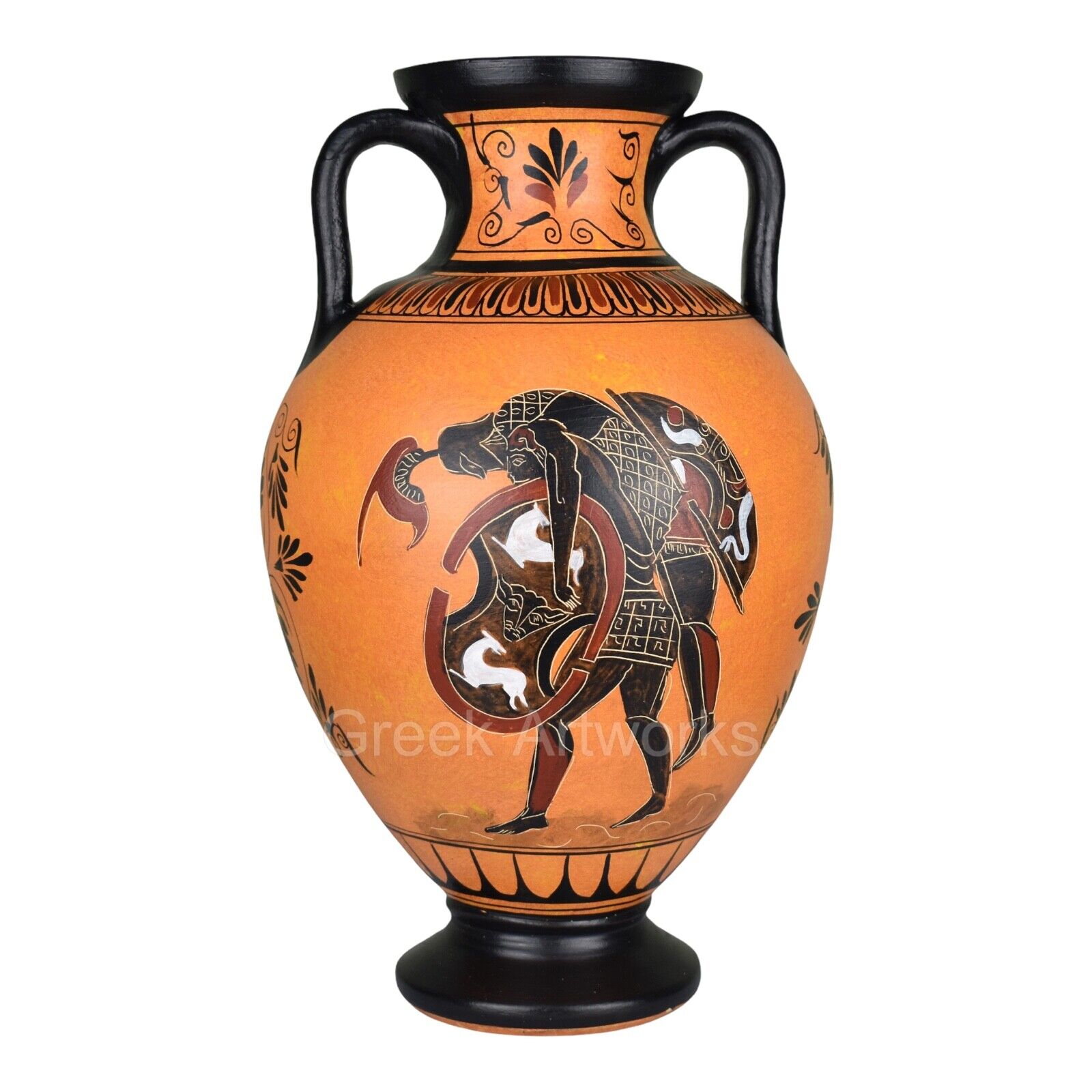Ajax Carrying the Body of Achilles Amphora Vase Ancient Greek Pottery Exekias