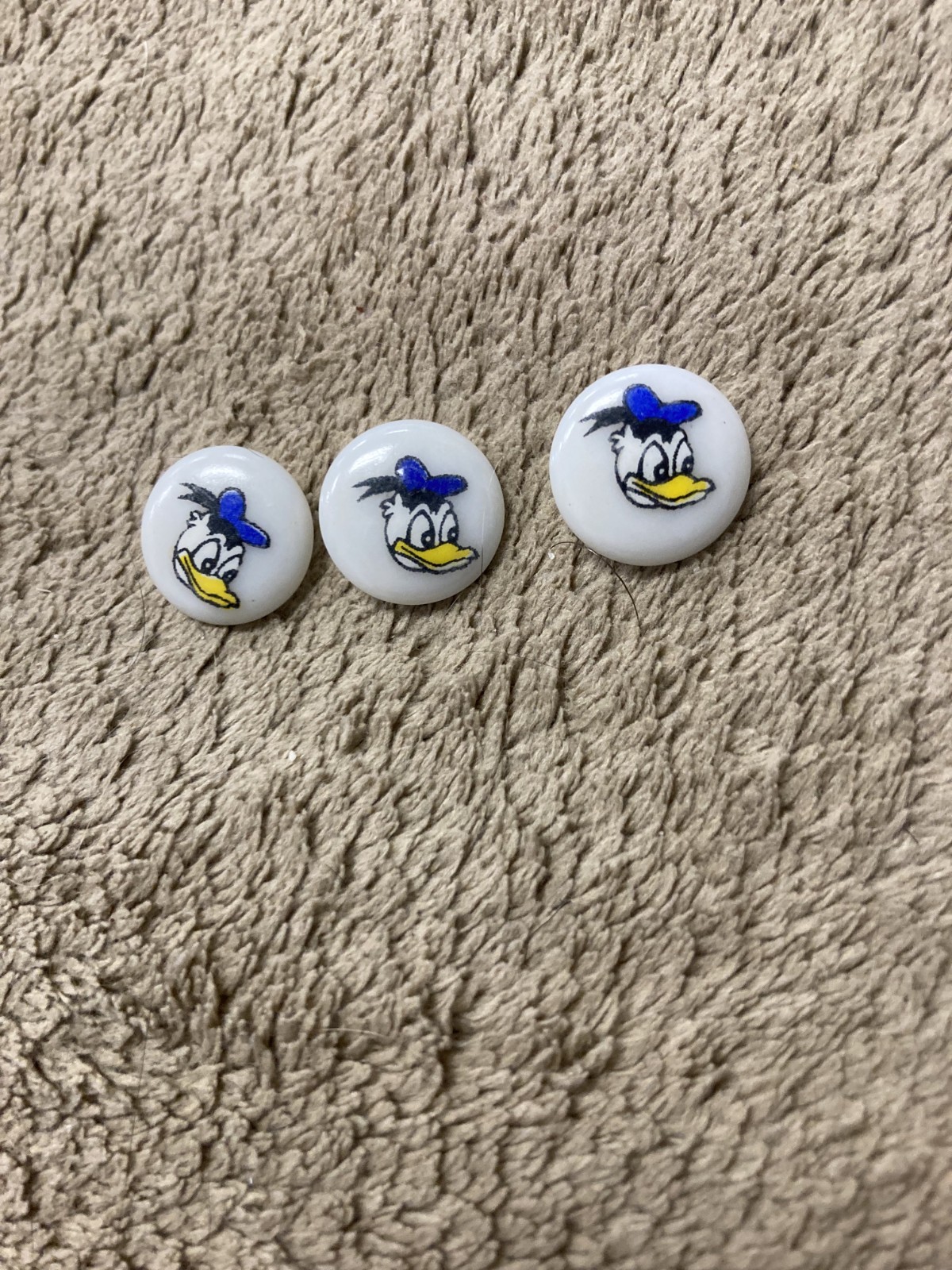 Disney Vintage Donald Duck buttons 3 in a set Disney Vintage Donald Duck buttons 3 in a set