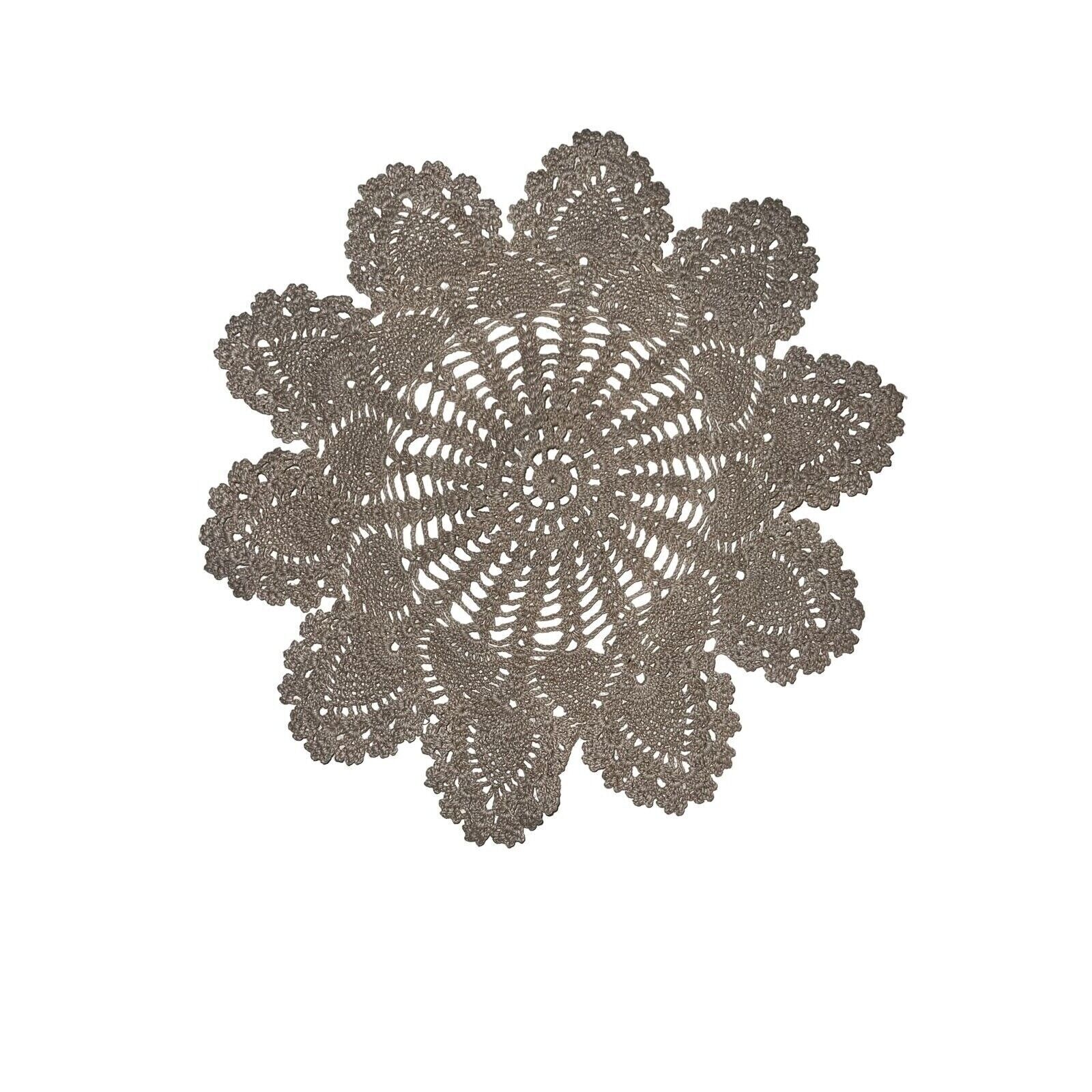 Vintage Pineapple Doily Handmade Table Lace Knit Country Room Decor 9”