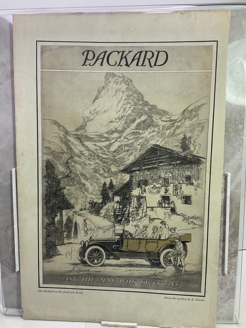 1914 Vintage Printed Advertisements, Packard Motor Co. in the Austrian Tyrol.