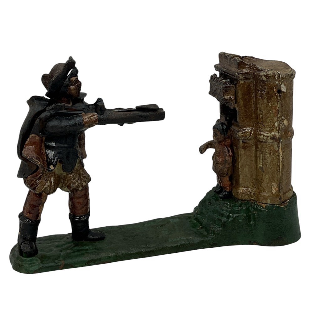 Vintage William Tell Cast Iron Mechanical Bank - Repair Needed