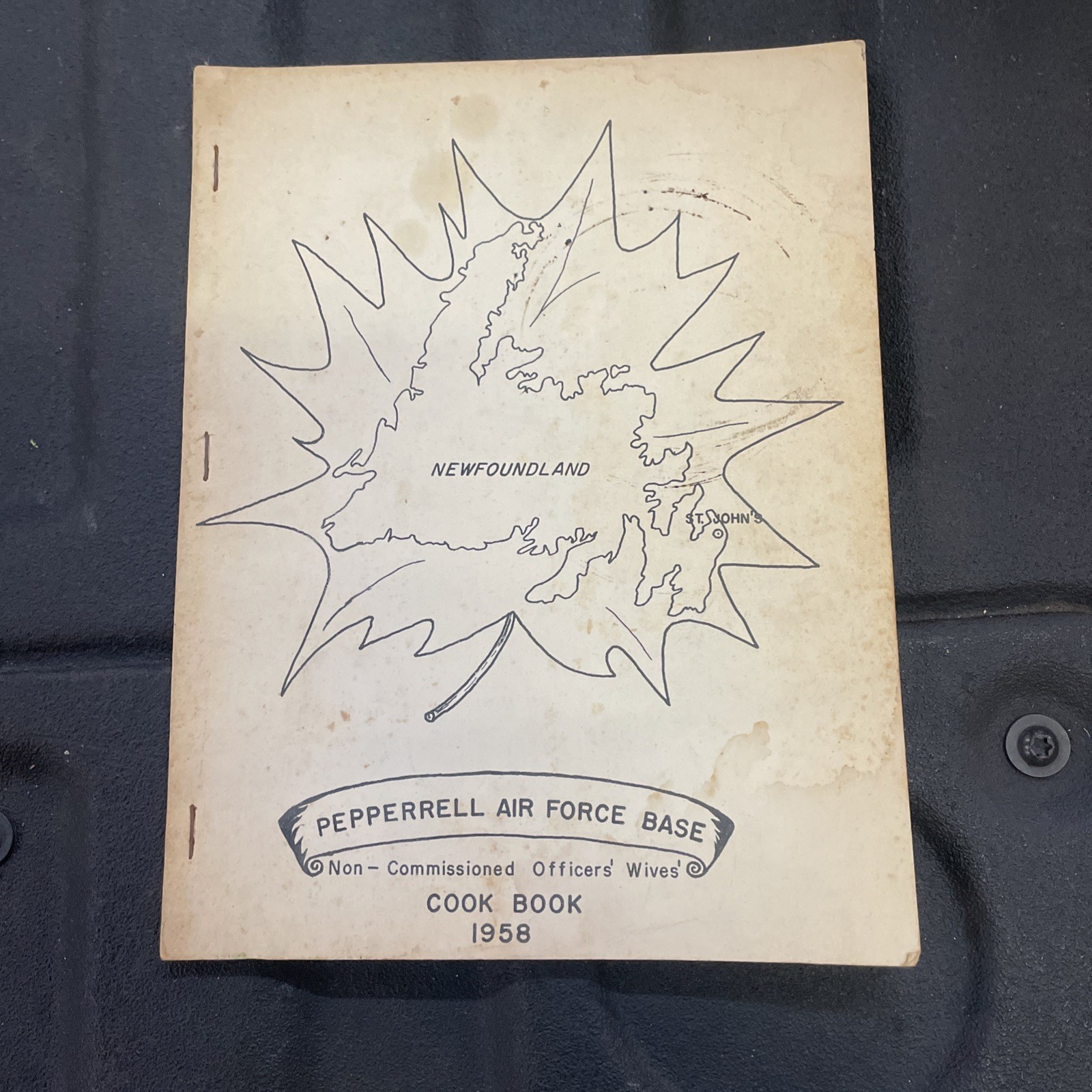 Pepperrell Air Force Base Newfoundland Canada NCO Wives Club Cookbook 1958