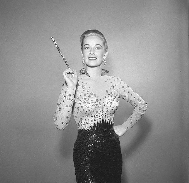 US actress Vera Miles poses with one hand on her hip decorated pip- Old Photo