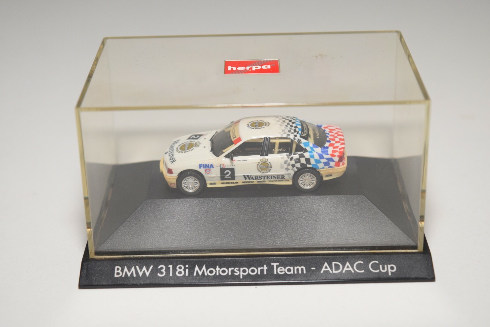 A13 1:87 HERPA BMW 3 SERIES 3ER E36 318i ADAC CUP MOTORSPORT TEAM #2 MIB