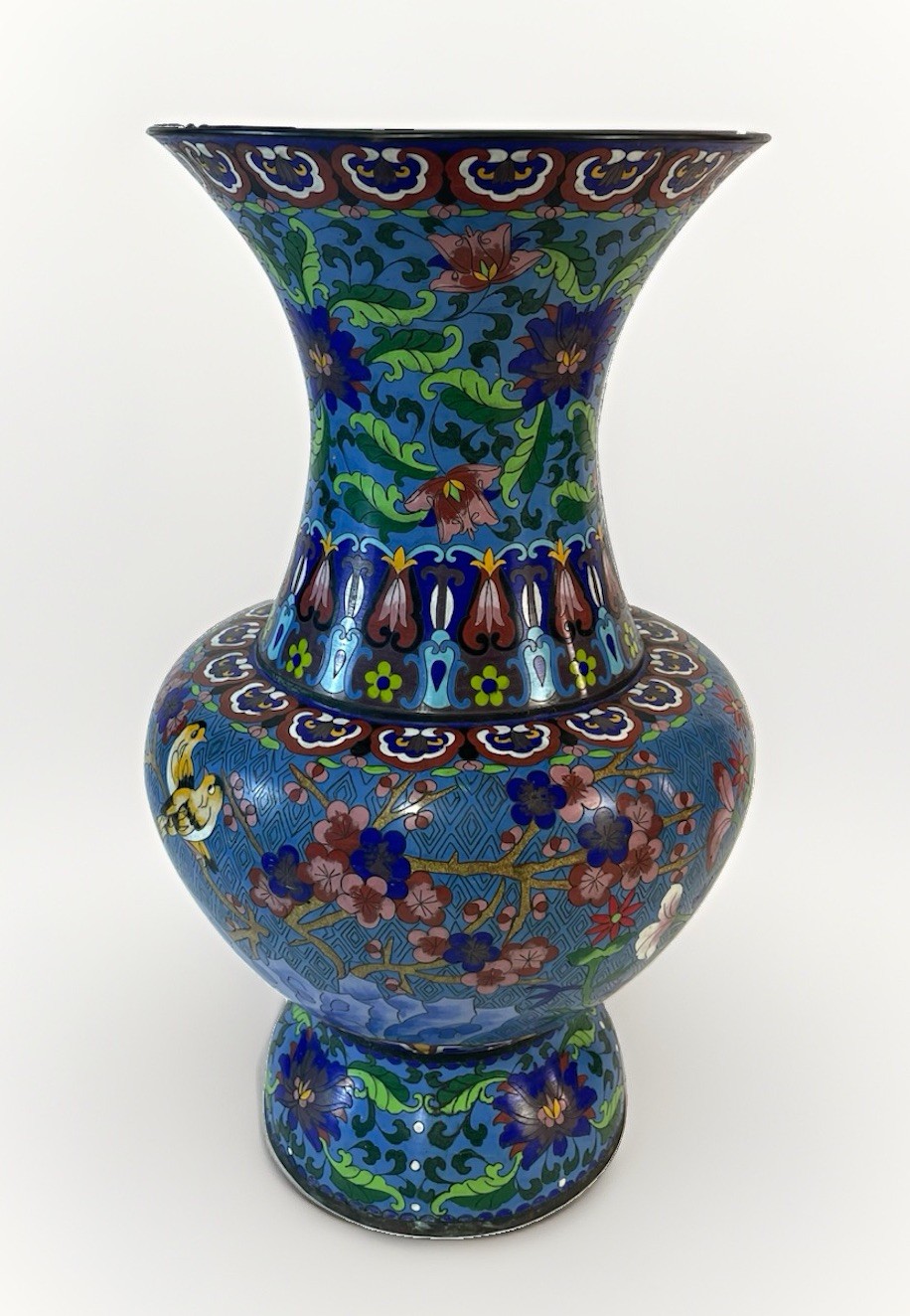 Magnificent Large Chinese Cloisonné Vase
