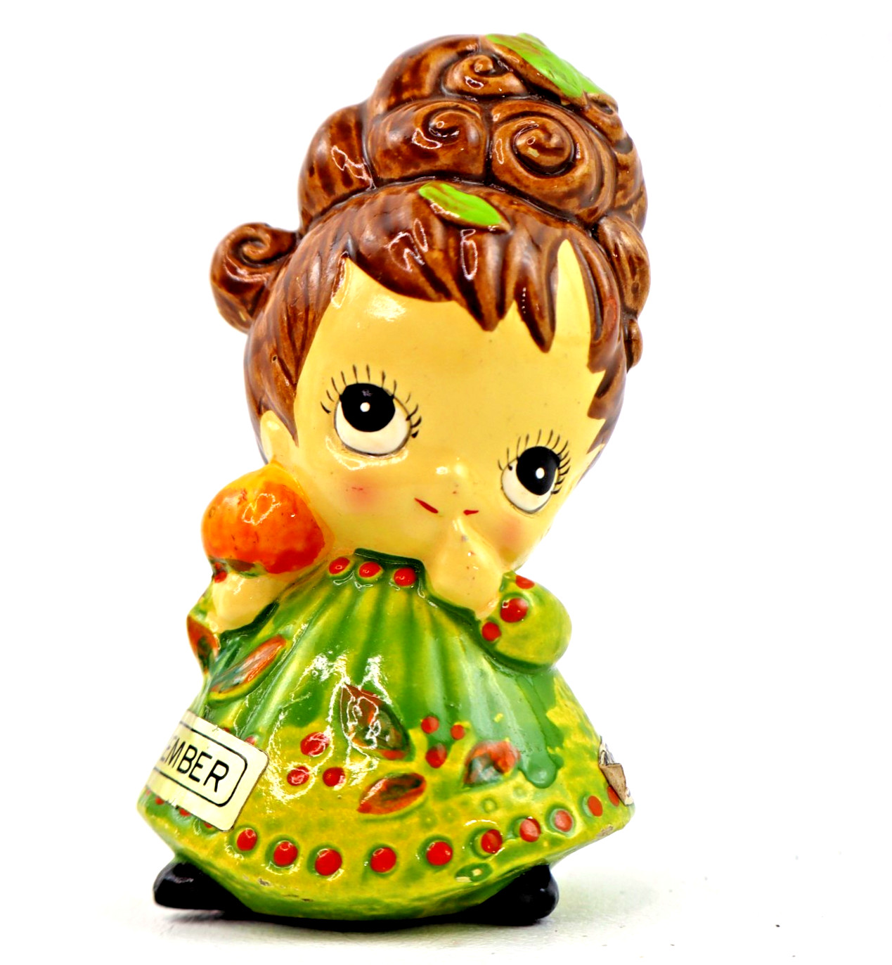 Vintage Josef Originals Moppet November big-eyed birthday girl figurine 1970s