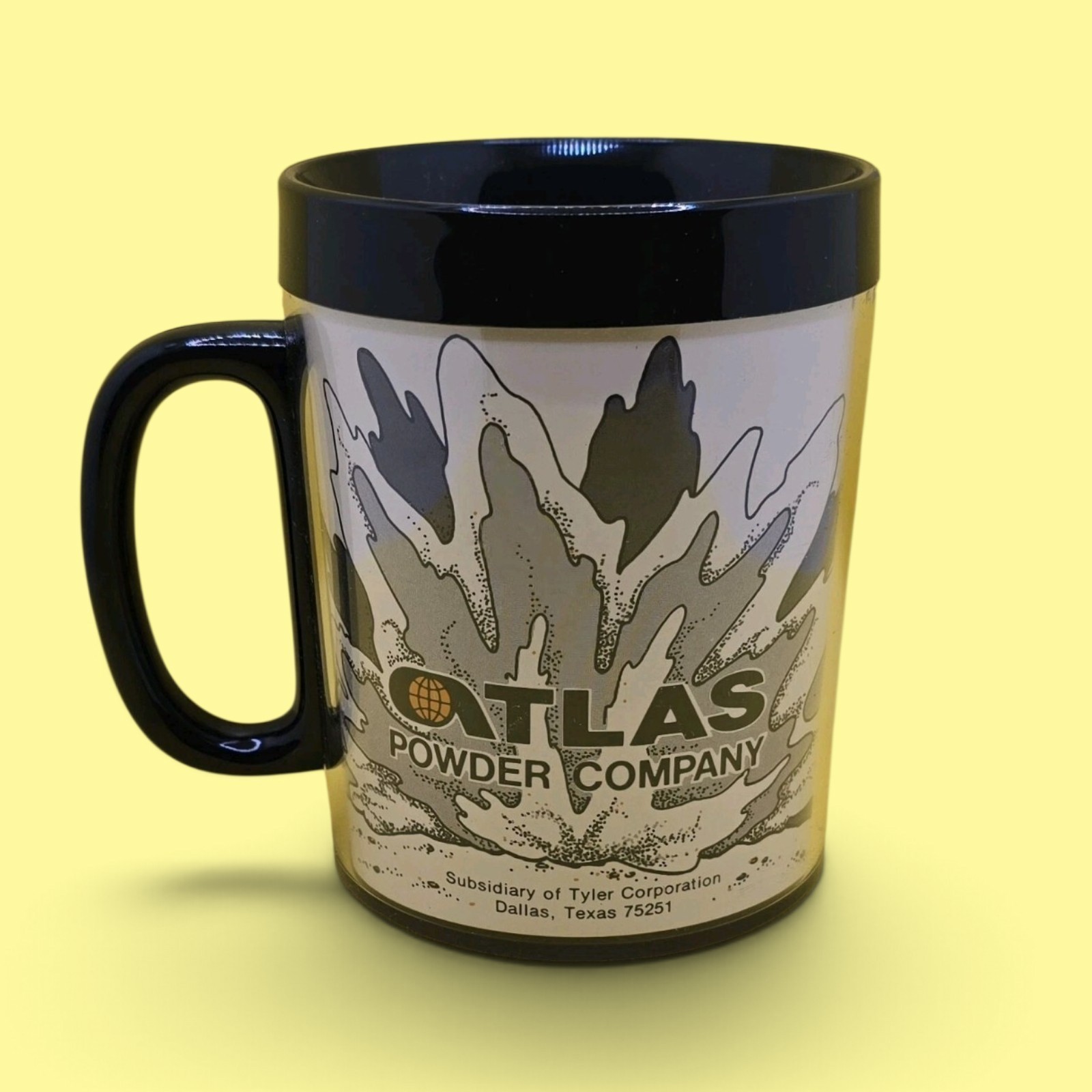 Vintage 1980s Thermo Serv Atlas Powder Company Plastic Coffee Mug 4\