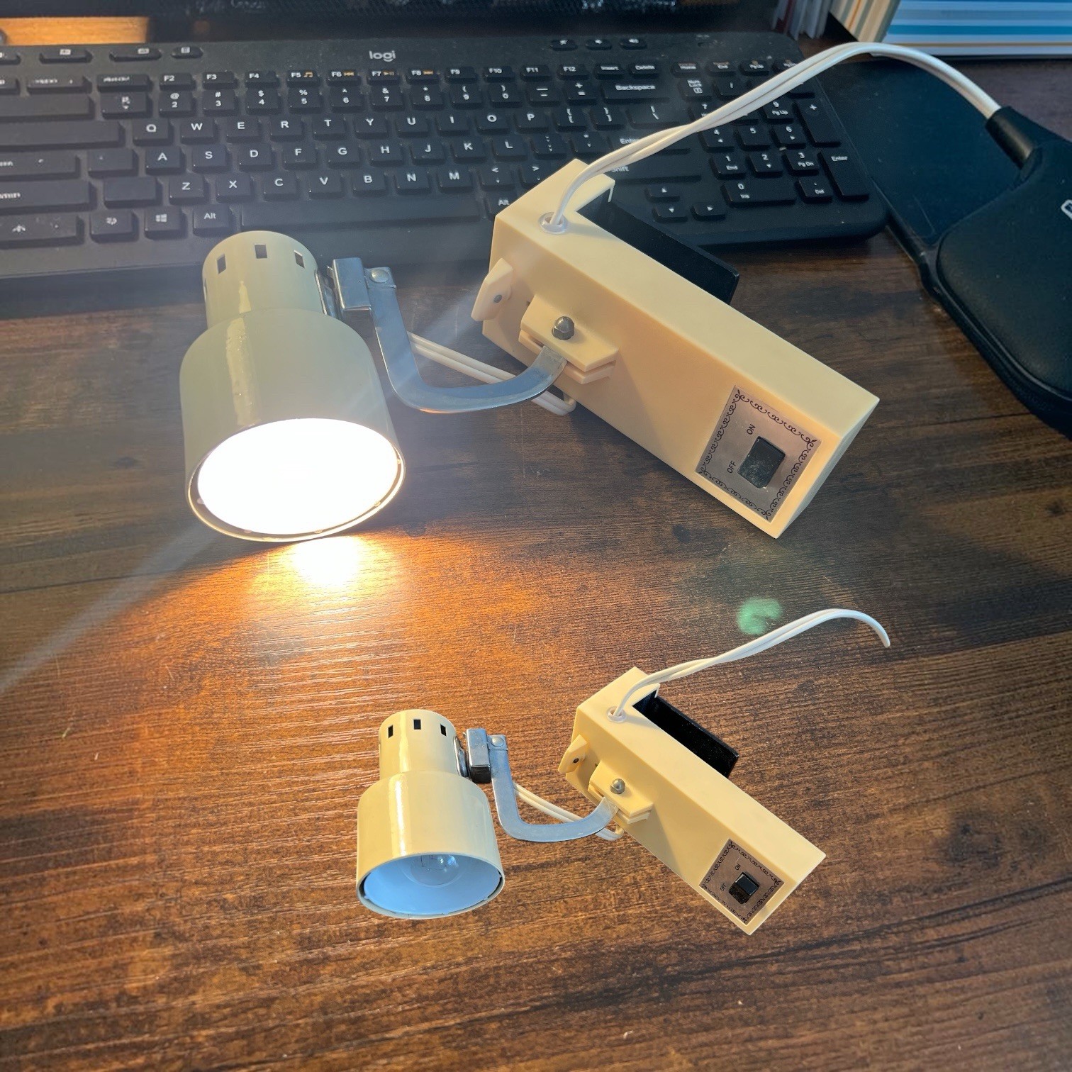 HAMILTON INDUSTRIES Hook-On Adjustable Desk / Bed Headboard Lamp #479 TESTED EUC