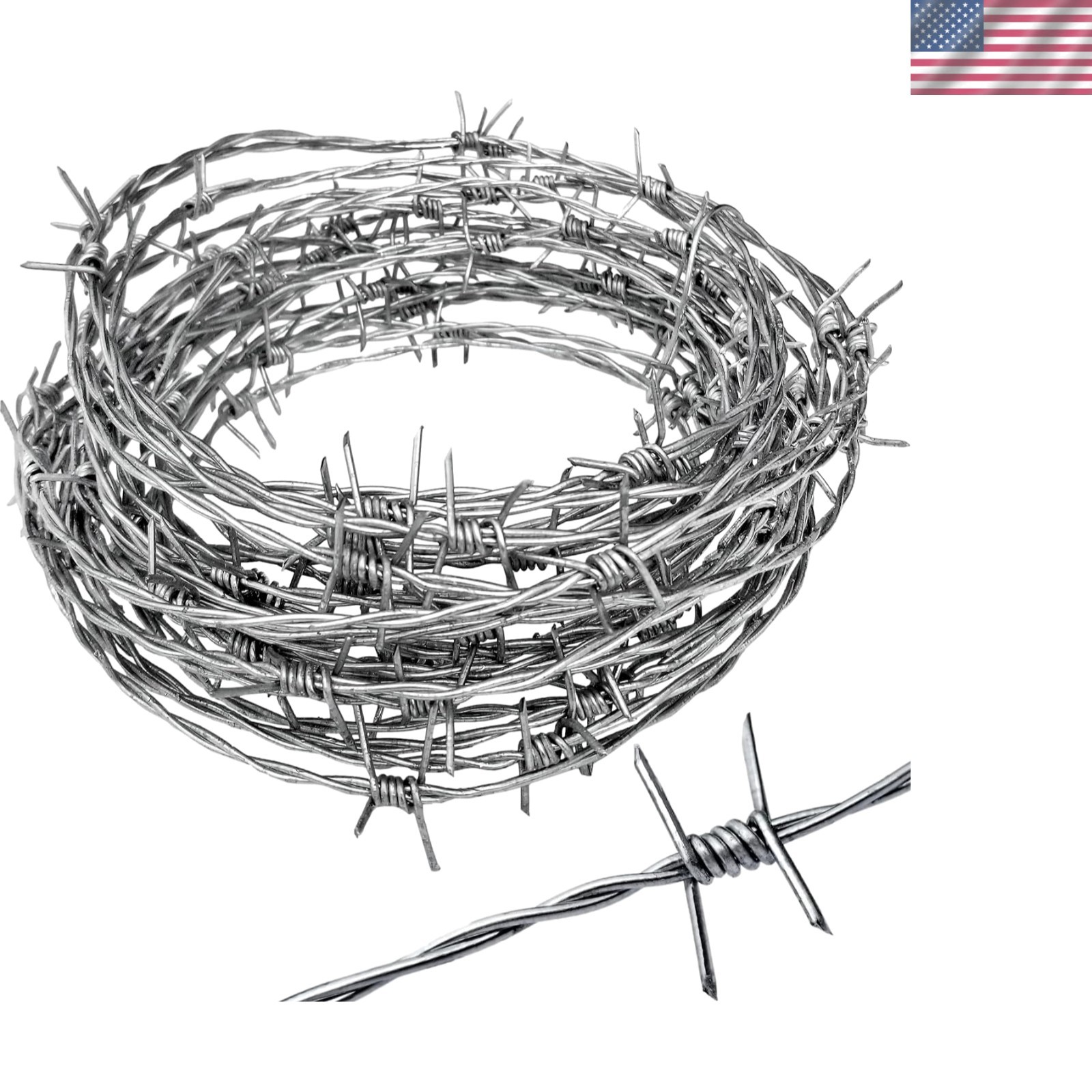 Commercial Grade 25ft 18 Gauge Sharp Barbed Wire - Ideal for Deterring Pests