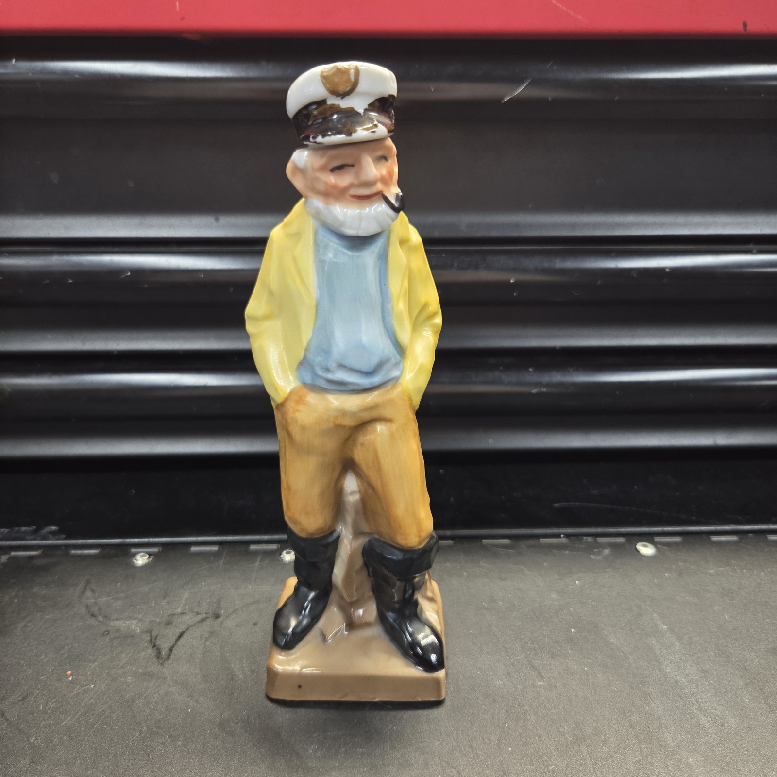 Vintage Seafarer Porcelain Aftershave Bottle Sailor Japan 7.5in Tall