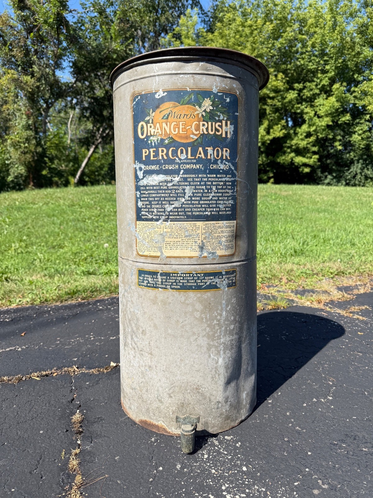 RARE Vintage Early 1900s Ward\'s Orange Crush Sugar Percolator General Store Sign RARE Vintage Early 1900s Ward\'s Orange Crush Sugar Percolator General Store Sign