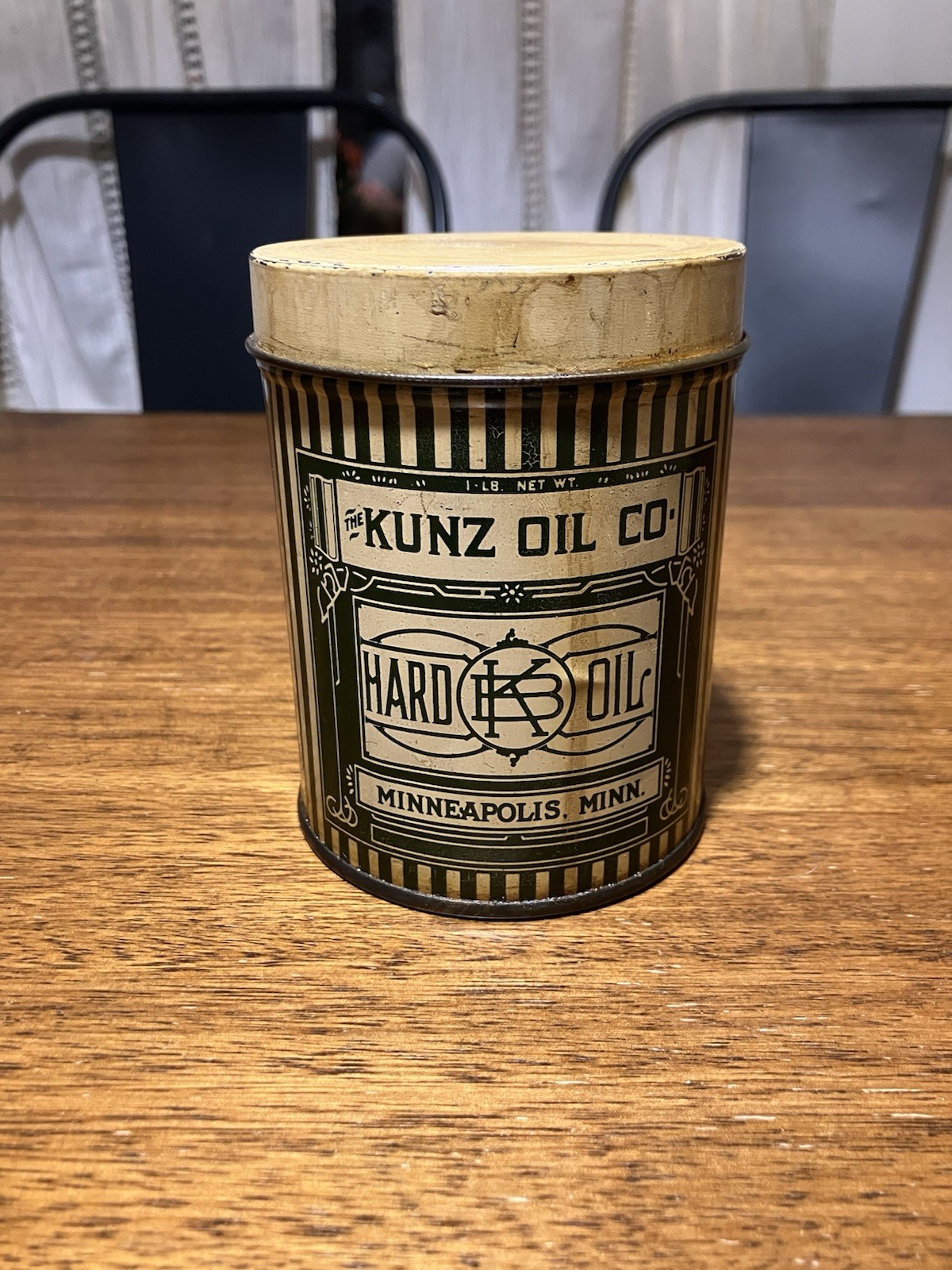 RARE Vintage Kunz Oil Metal 1 lb Hard Oil Grease Tin Cans, Minneapolis, Minn, MN RARE Vintage Kunz Oil Metal 1 lb Hard Oil Grease Tin Cans, Minneapolis, Minn, MN