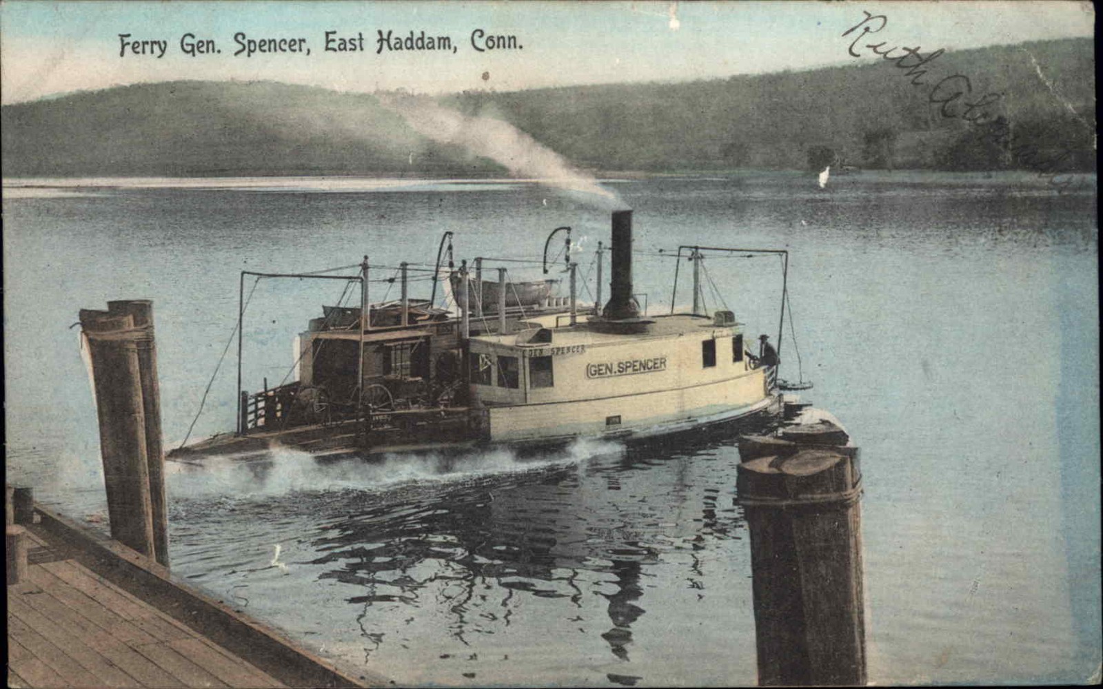 EAST HADDAM CONNECTICUT CT Ferry Gen Spencer STEAMBOAT Antique PC