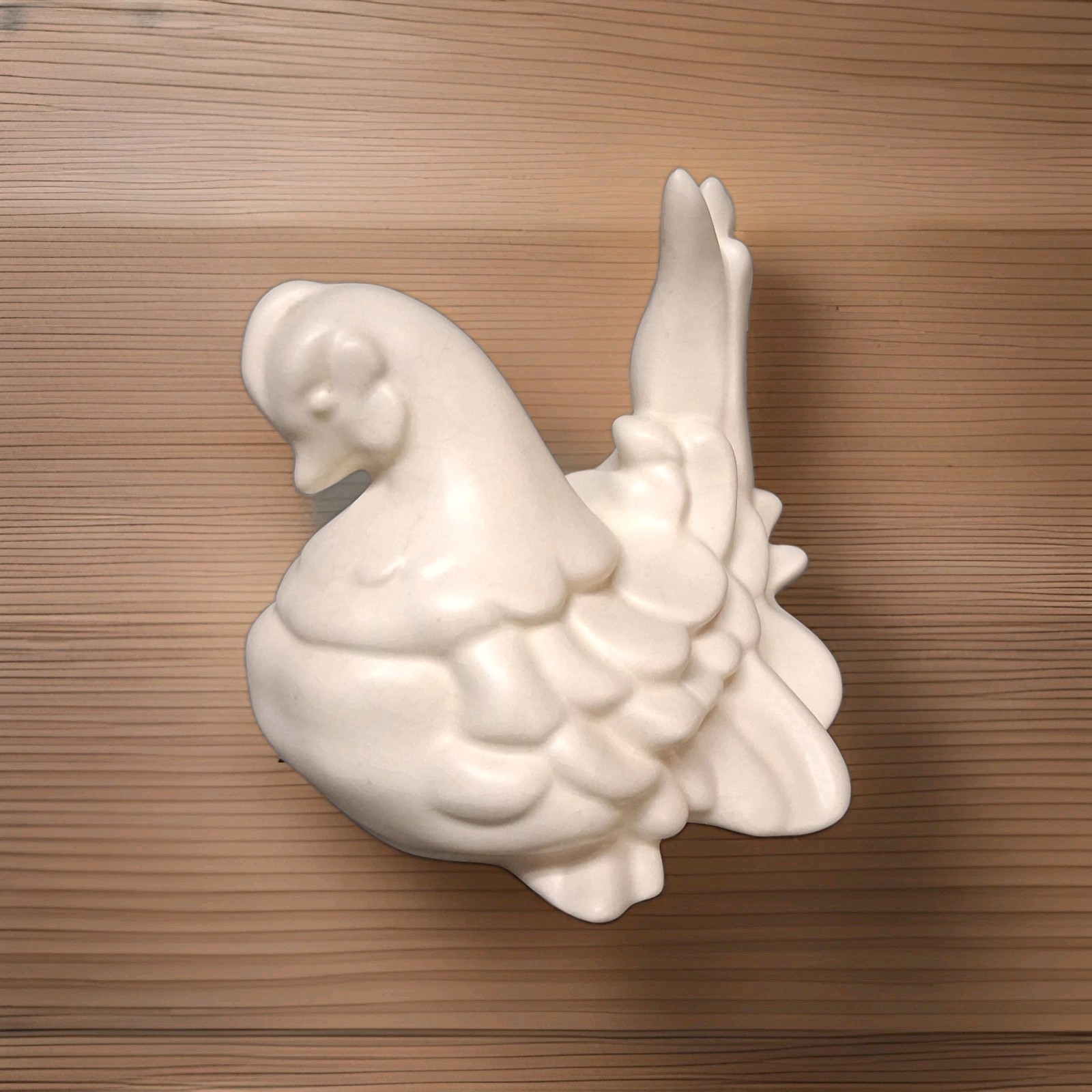 Vintage Pottery Freeman McFarlin Kay Finch Style Chicken Figurine White