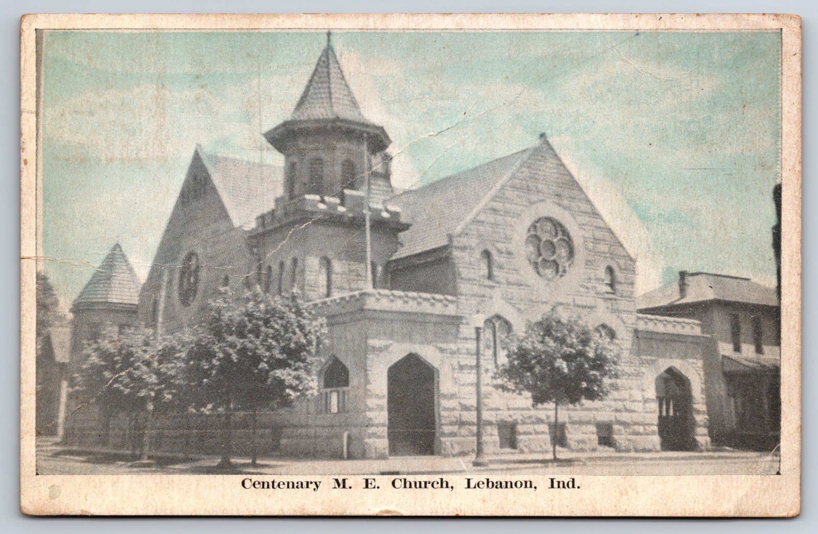Centenary M.E. Church Lebanon Indiana IN Methodist Episcopal 1921 Postcard
