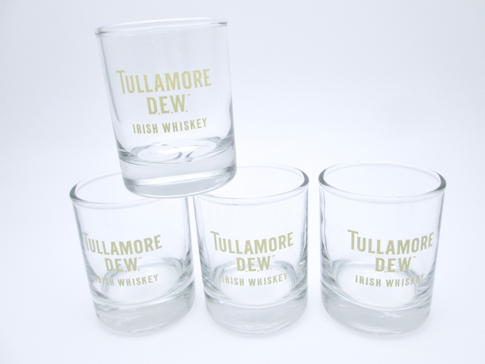 4 X NEW 2.5 oz • Tullamore Dew Irish Whiskey Glasses Shot / Jigger Fast Shipping 4 X NEW 2.5 oz • Tullamore Dew Irish Whiskey Glasses Shot / Jigger Fast Shipping