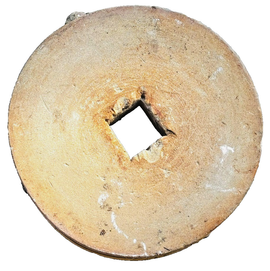 Antique Grinding Stone Primitive Stoneware Antiques Rustic Old Tool Yard Decor