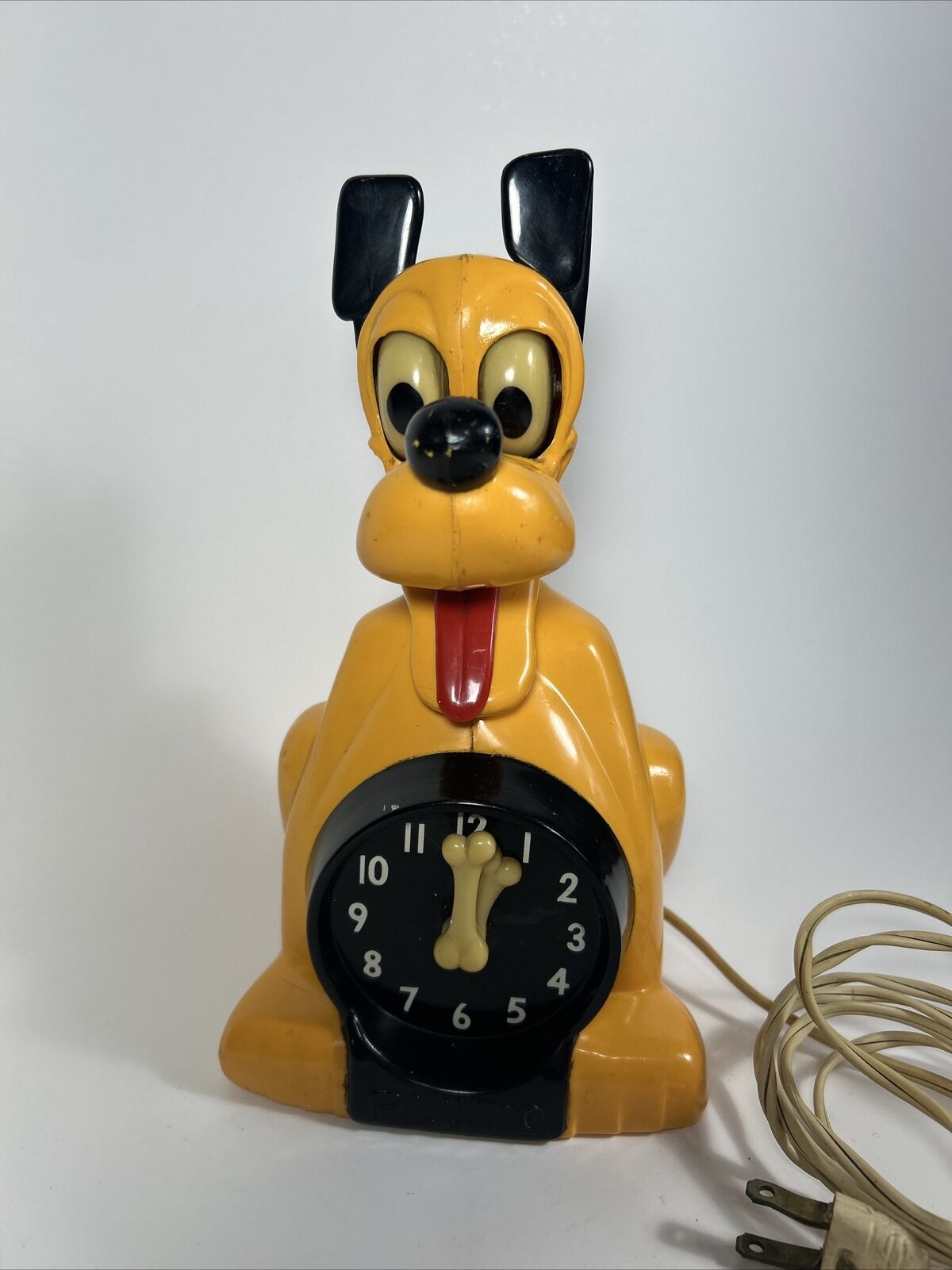 Vintage 1950S Pluto Animated Clock Disney Allied Mickey Mouse Toy
