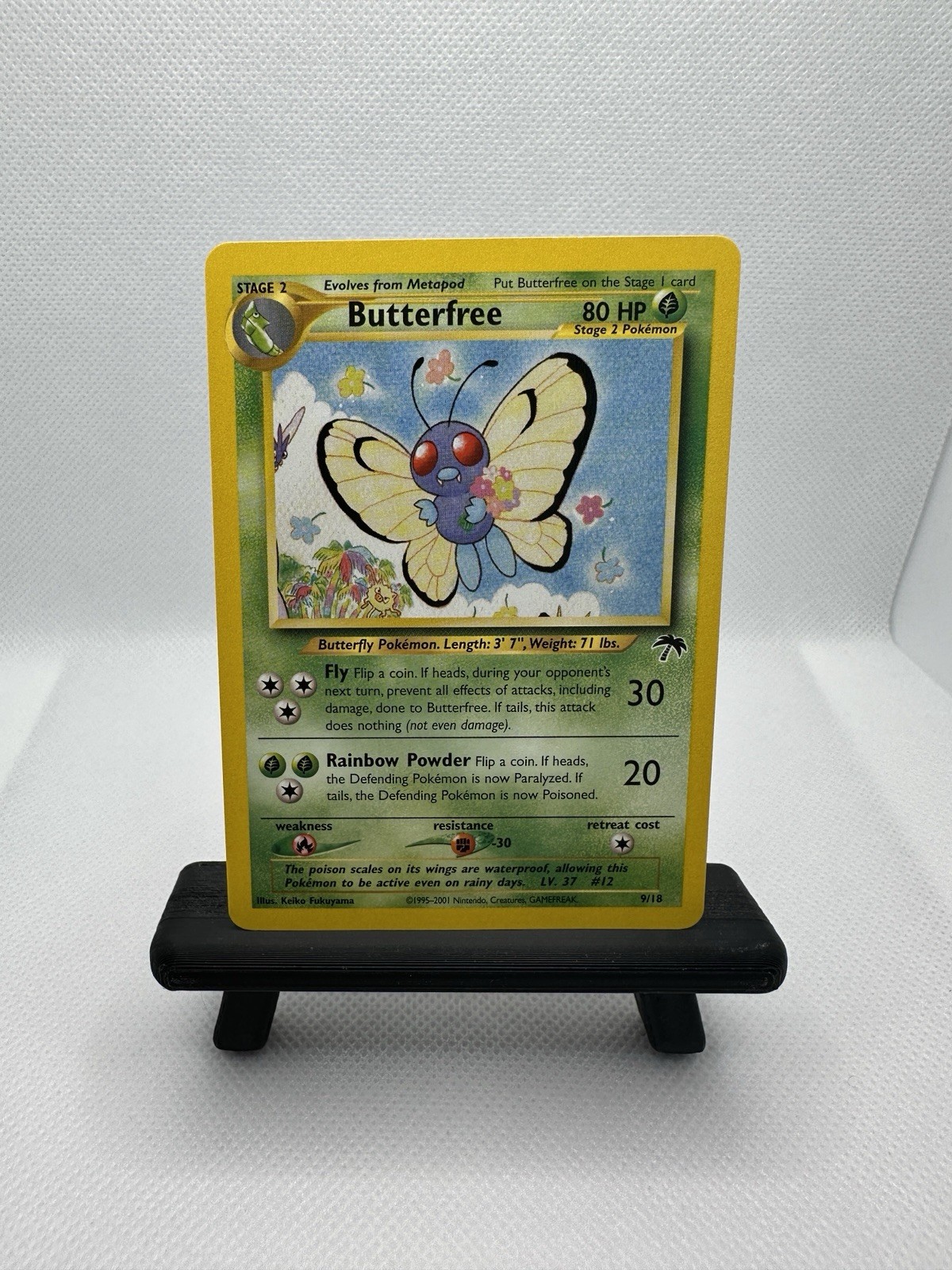 Butterfree 9/18 Southern Islands Vintage Pokémon Card WOTC 2001