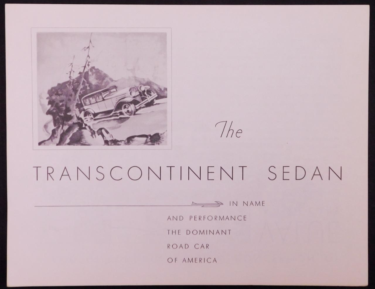 1920's Franklin Automobile Co The Transcontinent Sedan Brochure Reprint blk6