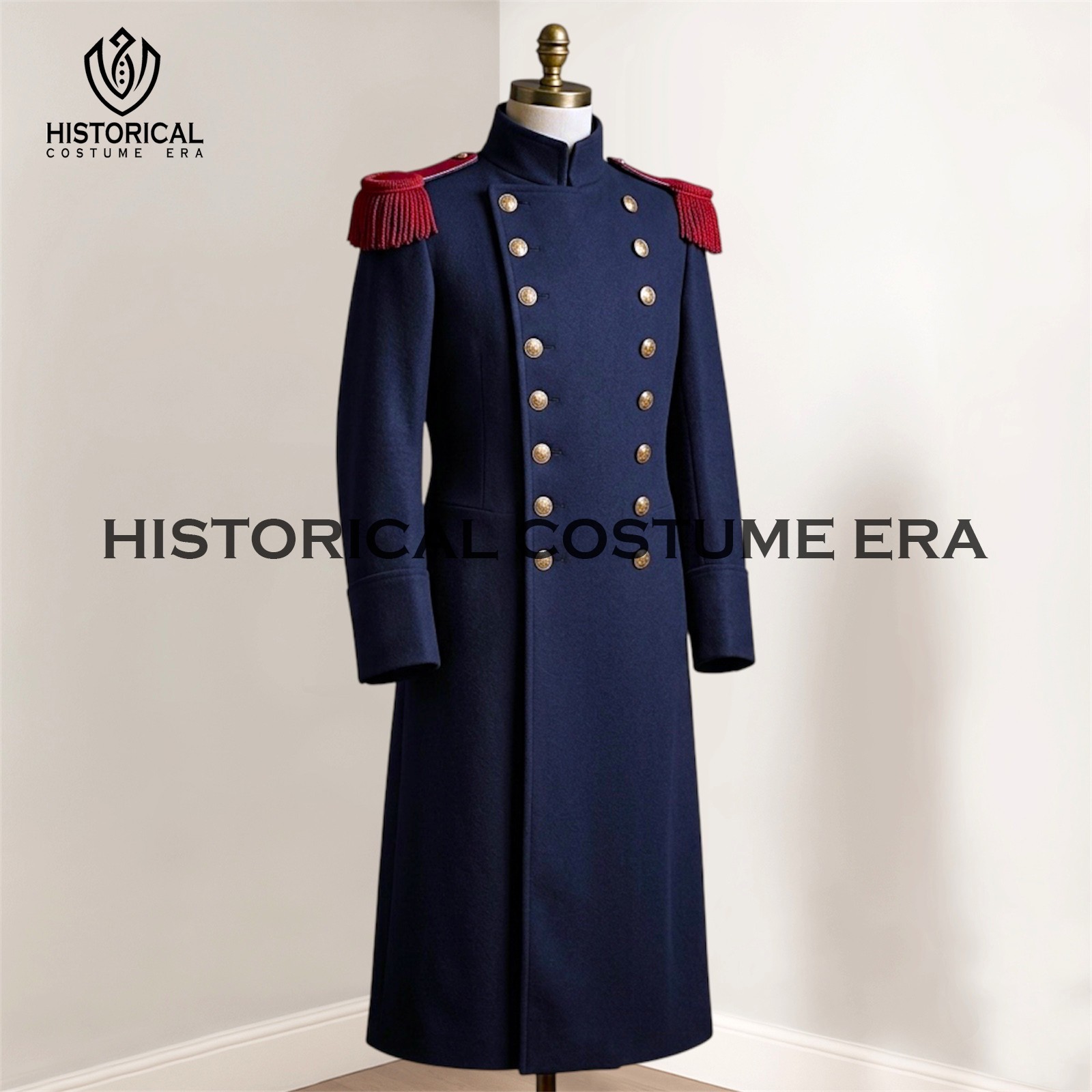 French Imperial Guard Greatcoat 1845 Military-Style Infantry Coat