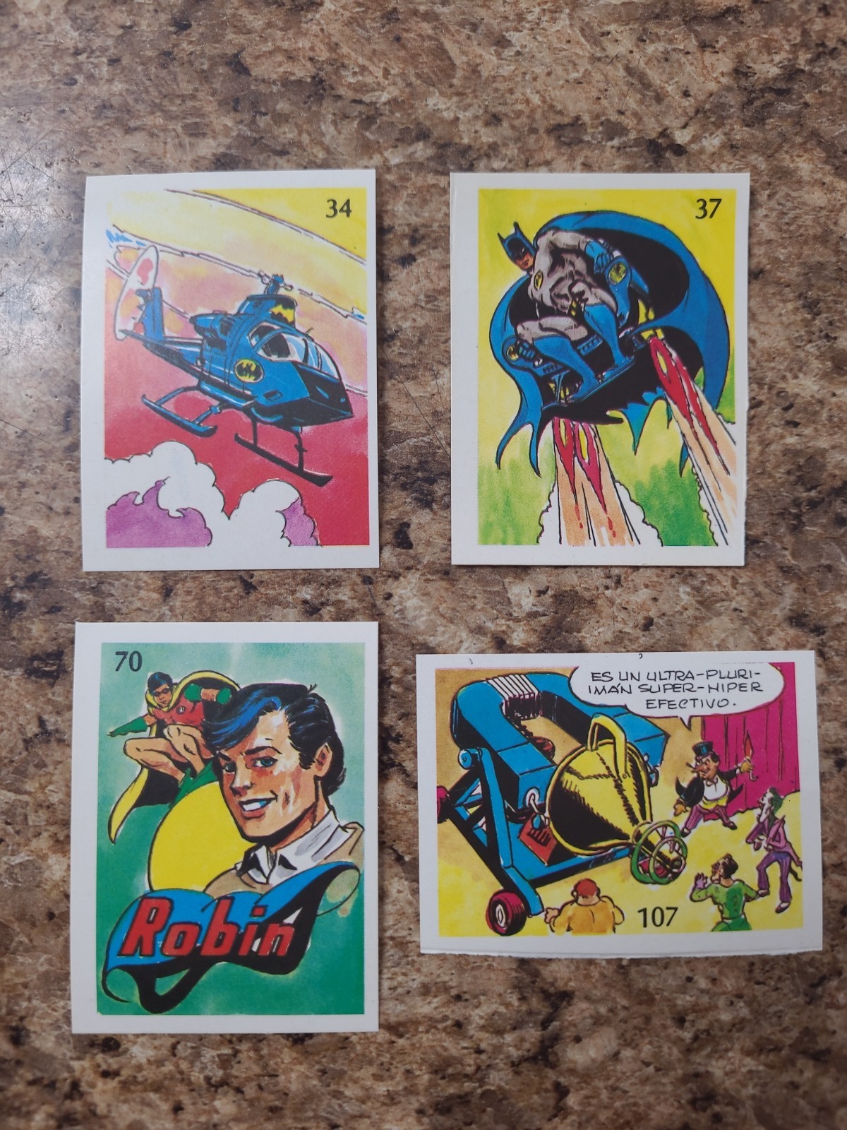 1986 Reyauca Venezuelan DC Comics Sticker Lot Of 4