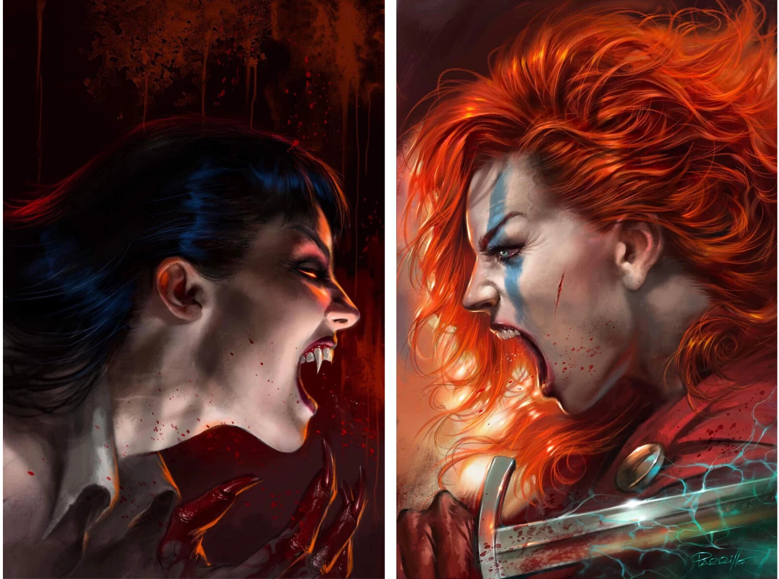 RED SONJA: EMPIRE...DAMNED #2/VAMPIRELLA #669 (PARRILLO EXCLUSIVE VIRGIN SET A)