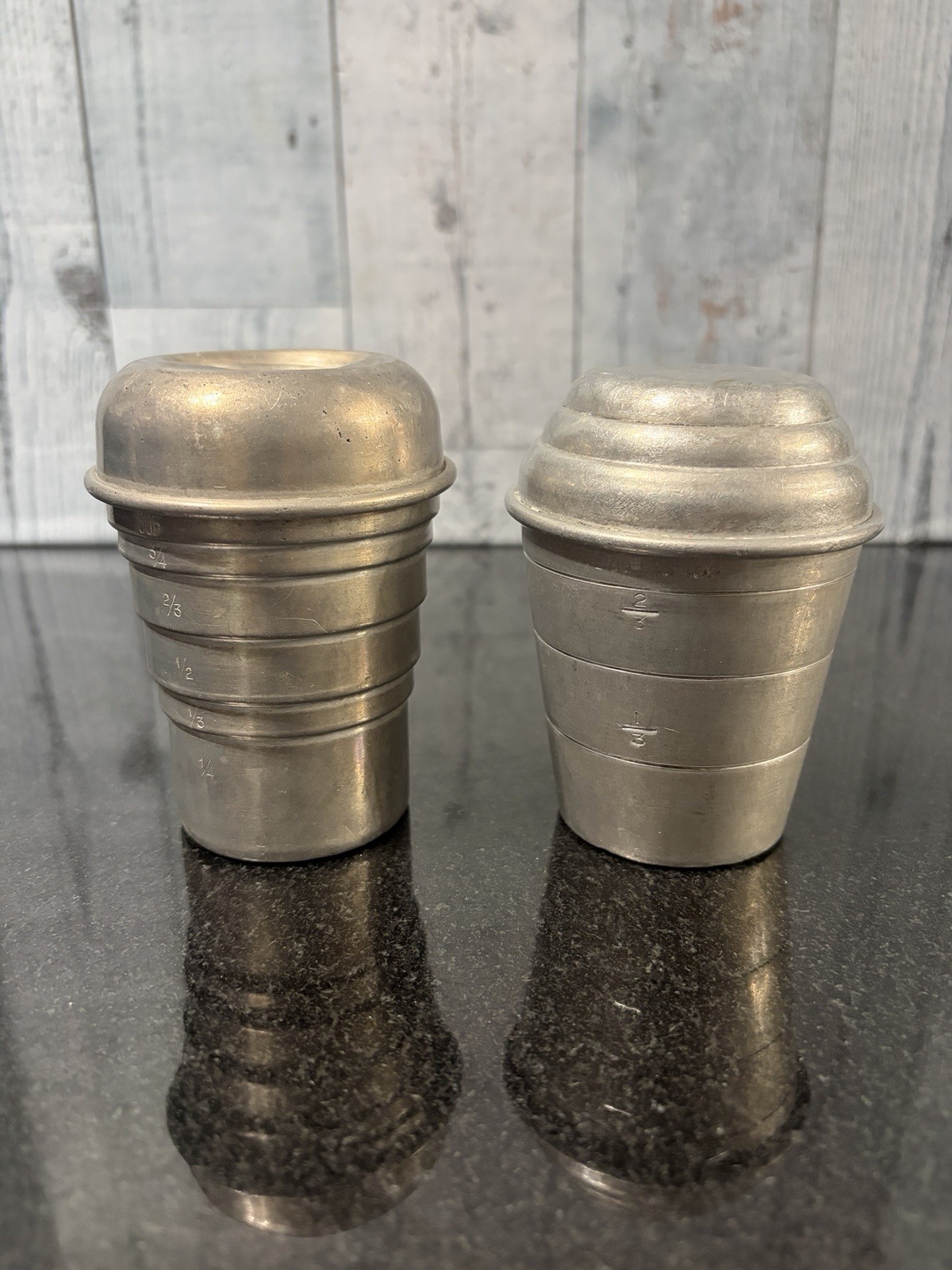 (2) Vintage Aluminum Shakers - MIRRO 2623M Gravy & Swirl Mixer Drink Shaker USA