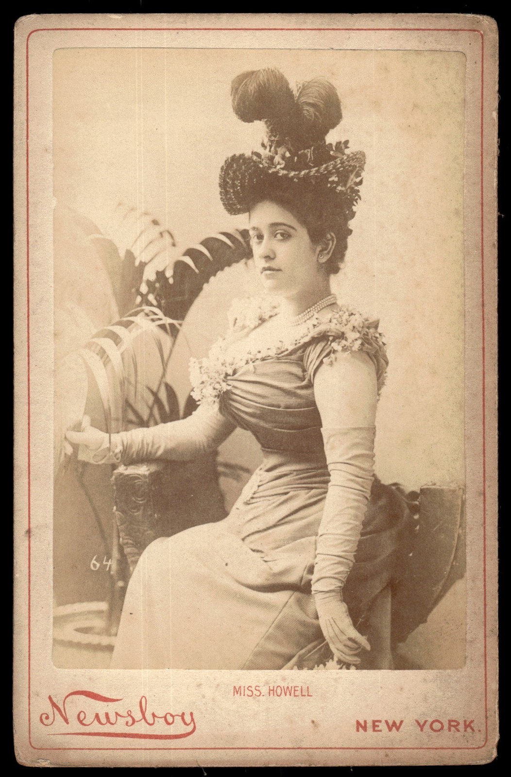 Miss Howell Theater Stage Actress 4x6 Original Cabinet Photo *Z2200