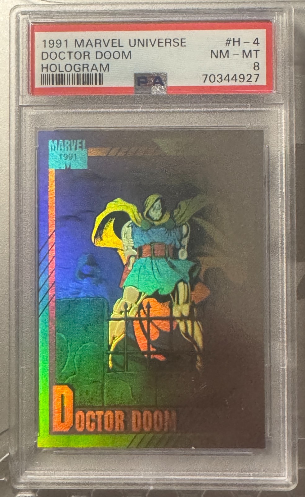 1991 Impel Marvel Universe series 2 Doom hologram #H-4 PSA 8 Doomsday