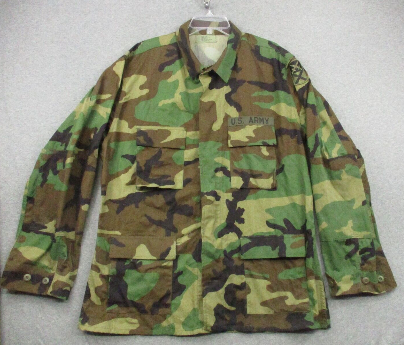 US Military Issue Jacket Uniform Coat Woodland Camouflage XL Long