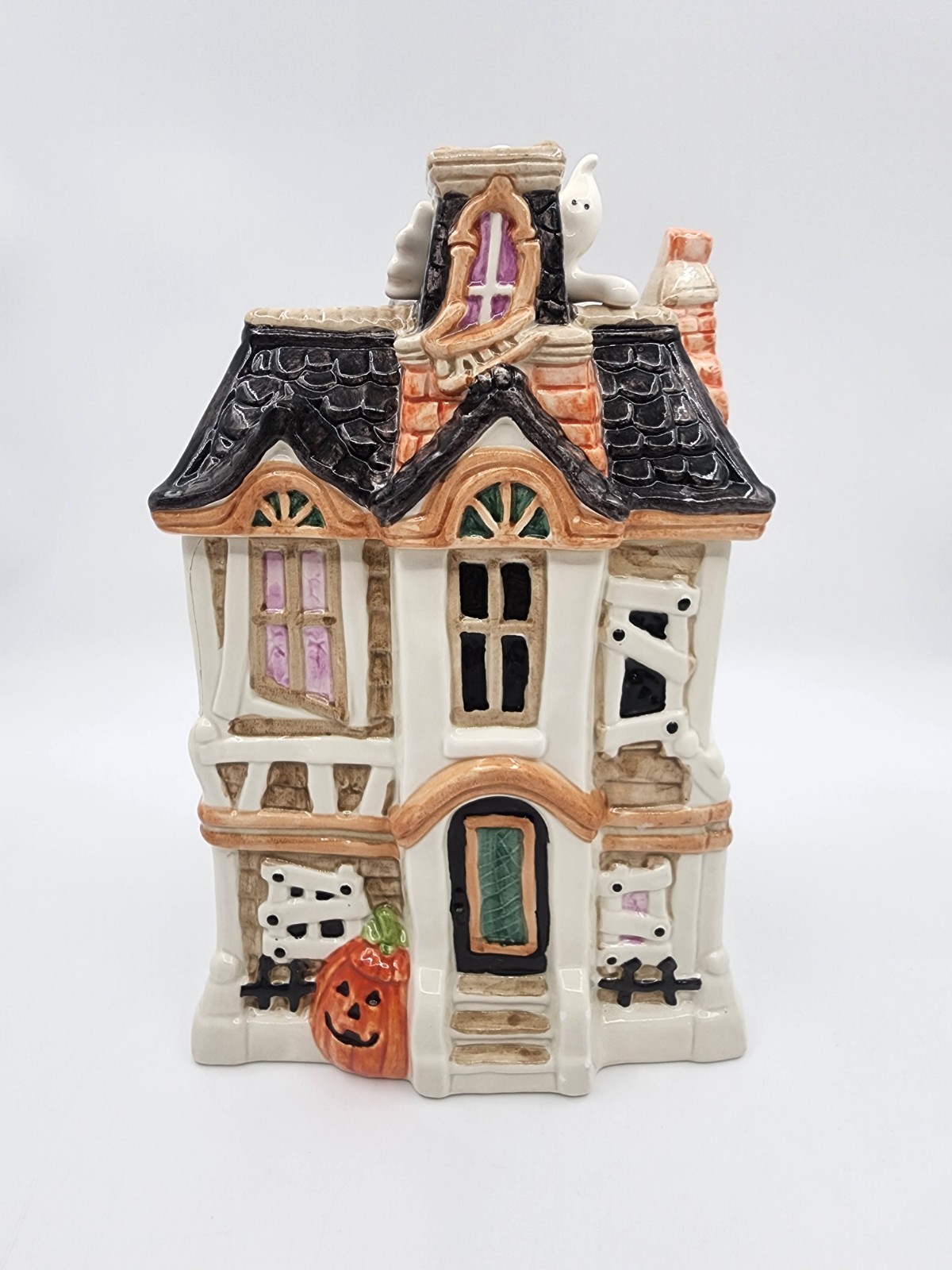 Vintage Fitz & Floyd 1987 Haunted House Halloween Cookie Jar (READ)