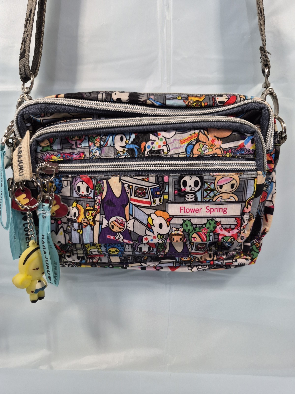 Y2K Ju-Ju-Be Tokidoki Animation Crossbody Bag Adjustable Strap  Multicolor