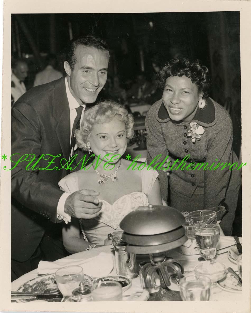 RARE 1951 JOSEPHINE BAKER SONJA HENIE RICARDO MONTALBAN CHARLES WILLIAMS PHOTO