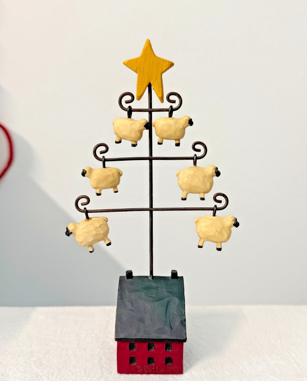 RARE Blossom Bucket Sheep Tree House with Star 5.5\